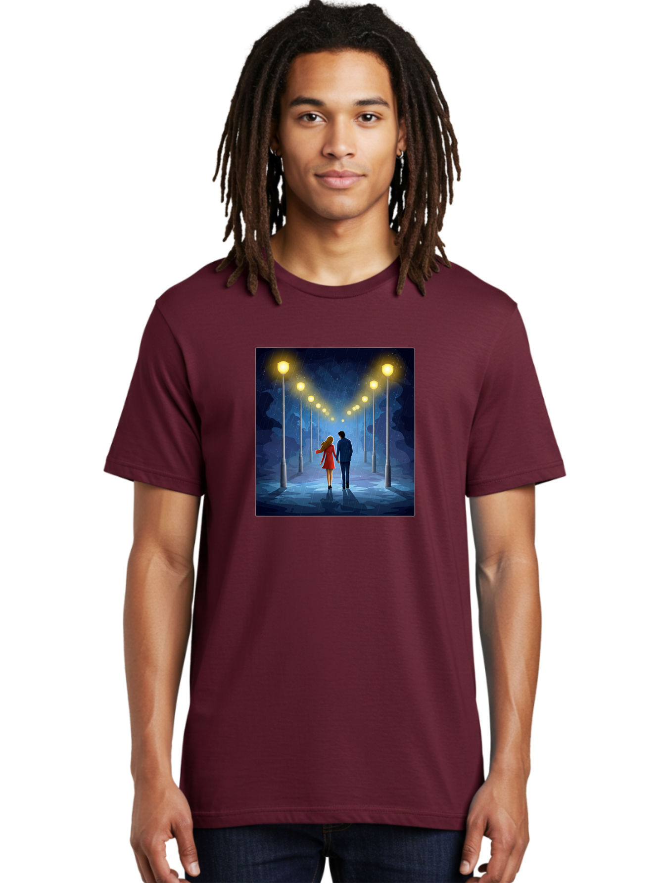 Couple-Walking-Hand-In-Hand Men'S Graphic Tee, 100% Cotton, Comfortable Casual Summer Wear, Machine Washable, Vintage Camera, Old Camera, Antique Camera, Black Camera, Classic Photography, Photography Equipment, Nostalgic Device, Film Camera, Baj419