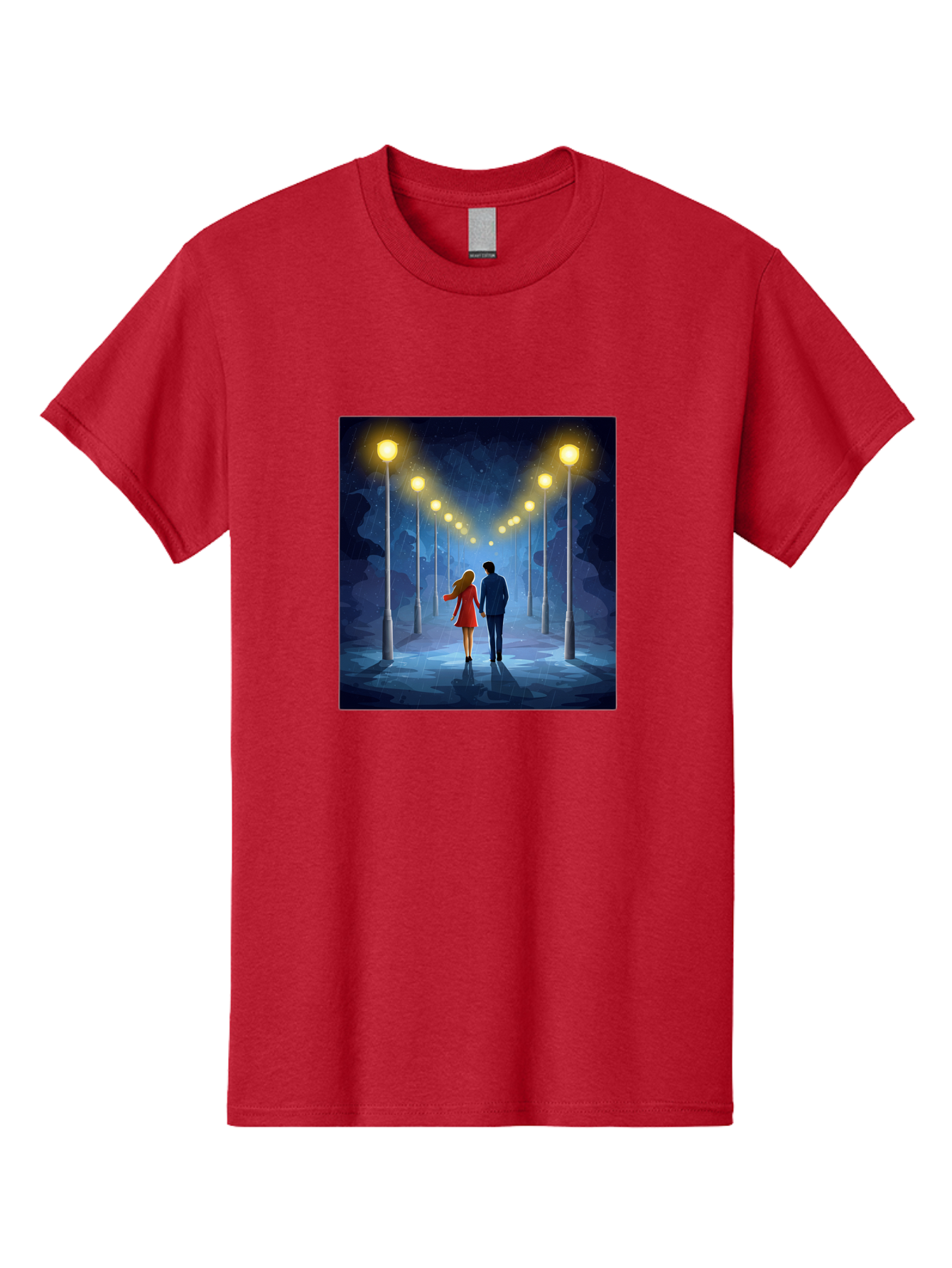 Couple-Walking-Hand-In-Hand Men'S Graphic Tee, 100% Cotton, Comfortable Casual Summer Wear, Machine Washable, Vintage Camera, Old Camera, Antique Camera, Black Camera, Classic Photography, Photography Equipment, Nostalgic Device, Film Camera, Baj419