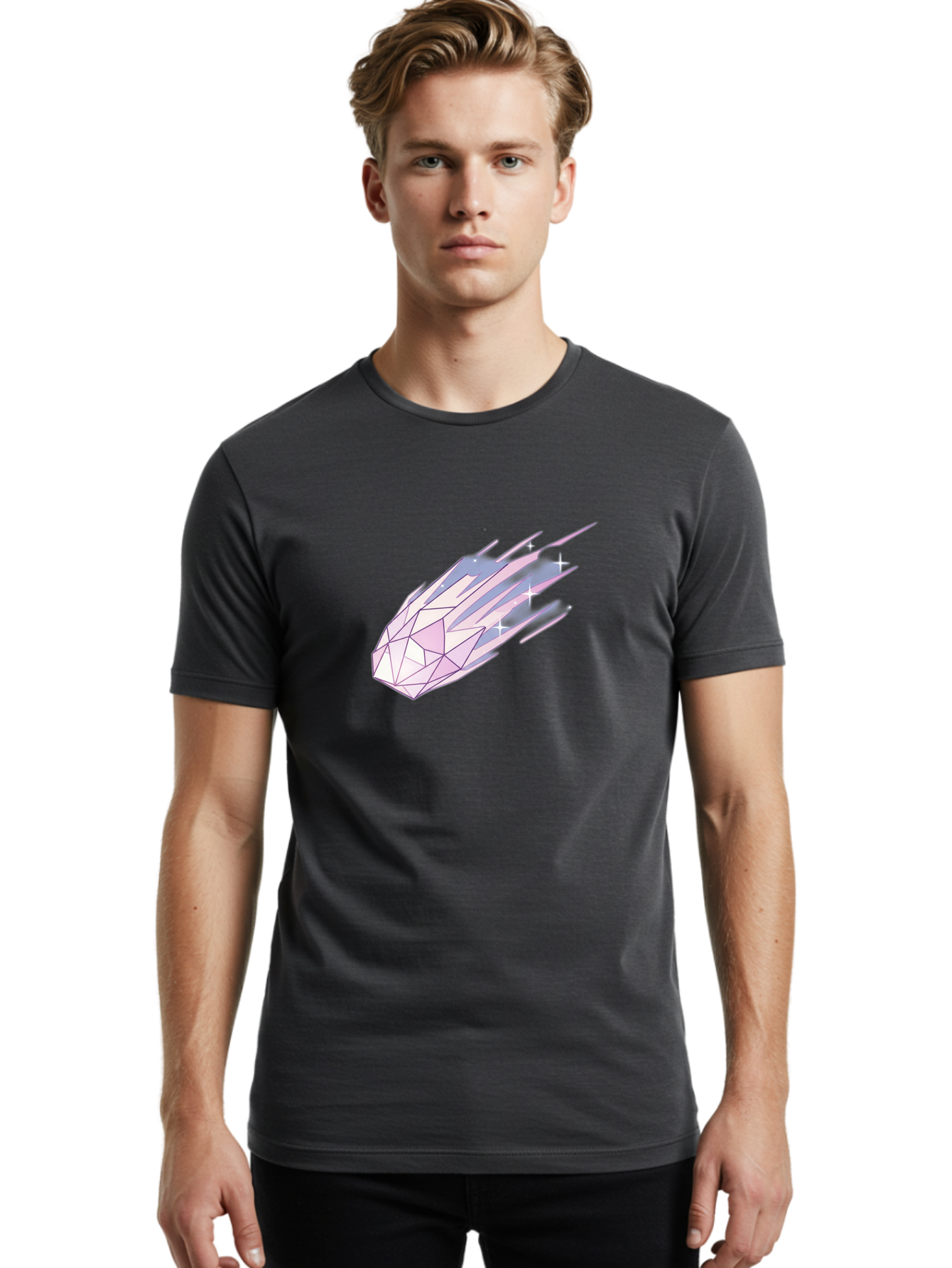 Crystal Men'S Graphic Tee, 100% Cotton, Comfortable Casual Summer Wear, Machine Washable, Vintage Camera, Old Camera, Antique Camera, Black Camera, Classic Photography, Photography Equipment, Nostalgic Device, Film Camera, Camera Art Baj422