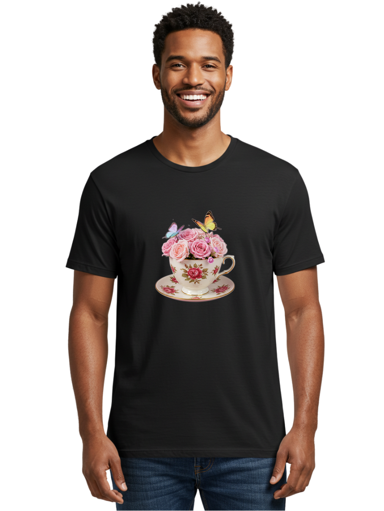Cup-Of-Roses Men'S Graphic Tee, 100% Cotton, Comfortable Casual Summer Wear, Machine Washable, Vintage Camera, Old Camera, Antique Camera, Black Camera, Classic Photography, Photography Equipment, Nostalgic Device, Film Camera, Camera Art Baj423