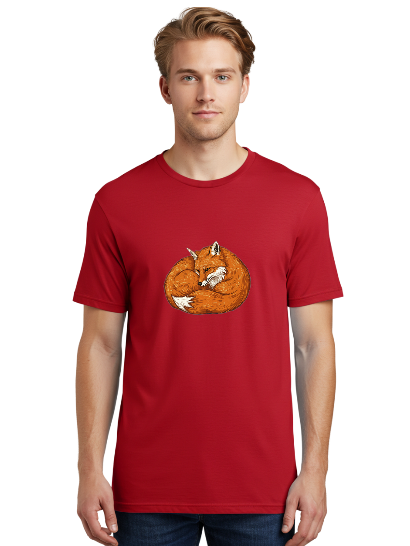 Curled-Fox-1 Men'S Graphic Tee, 100% Cotton, Comfortable Casual Summer Wear, Machine Washable, Vintage Camera, Old Camera, Antique Camera, Black Camera, Classic Photography, Photography Equipment, Nostalgic Device, Film Camera, Camera Art Baj425