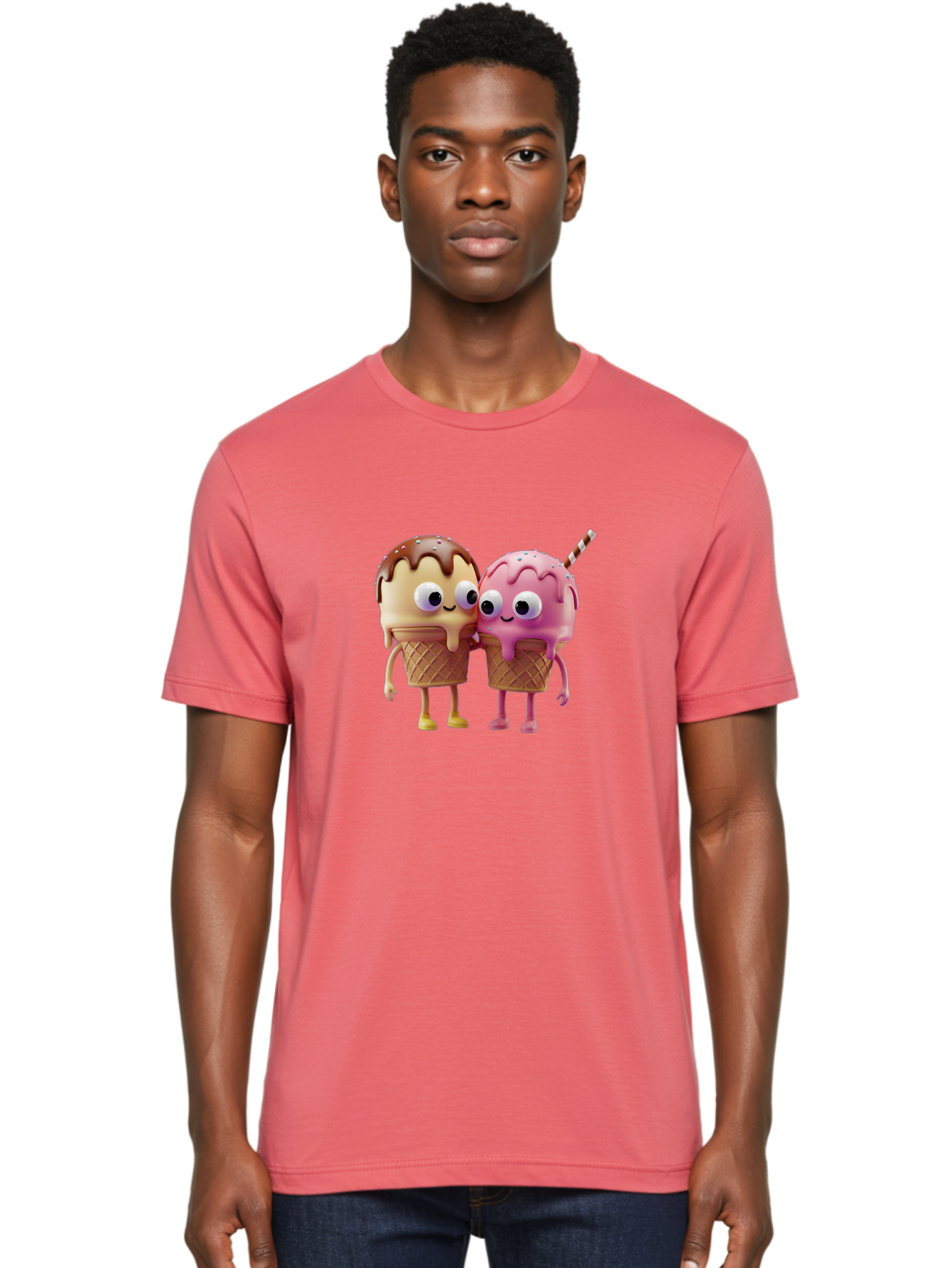 Cute-Ice-Cream-Cones Men'S Graphic Tee, 100% Cotton, Comfortable Casual Summer Wear, Machine Washable, Vintage Camera, Old Camera, Antique Camera, Black Camera, Classic Photography, Photography Equipment, Nostalgic Device, Film Camera, Baj431
