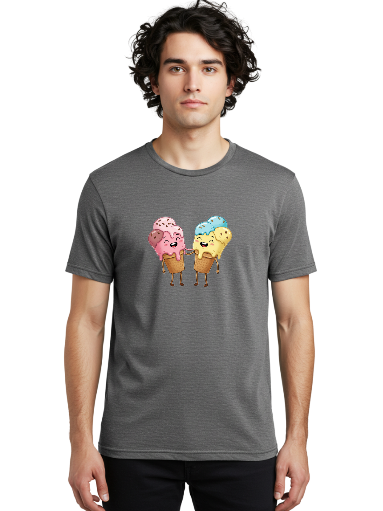 Double-Icecream Men'S Graphic Tee, 100% Cotton, Comfortable Casual Summer Wear, Machine Washable, Vintage Camera, Old Camera, Antique Camera, Black Camera, Classic Photography, Photography Equipment, Nostalgic Device, Film Camera, Camera Art Baj437