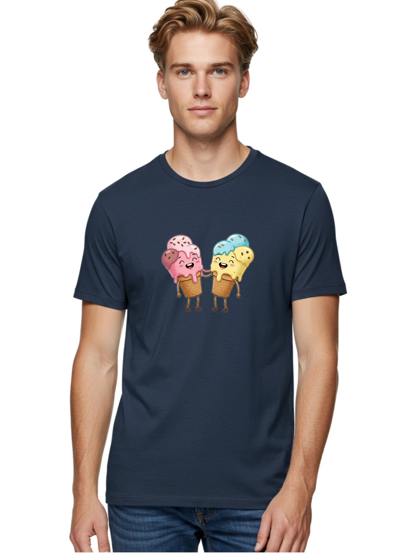 Double-Icecream Men'S Graphic Tee, 100% Cotton, Comfortable Casual Summer Wear, Machine Washable, Vintage Camera, Old Camera, Antique Camera, Black Camera, Classic Photography, Photography Equipment, Nostalgic Device, Film Camera, Camera Art Baj437