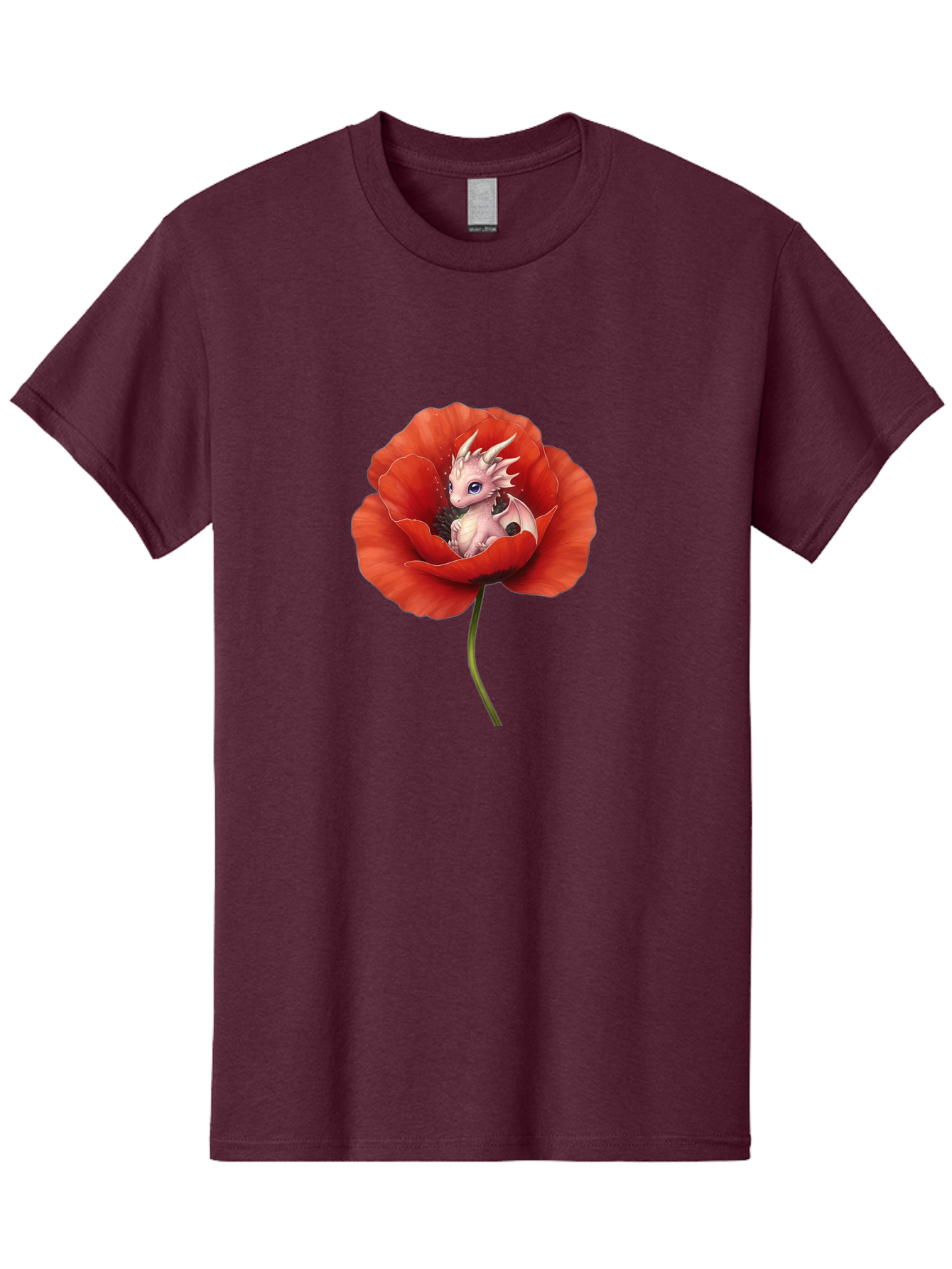 Dragon-In-Poppy-1 Men'S Graphic Tee, 100% Cotton, Comfortable Casual Summer Wear, Machine Washable, Vintage Camera, Old Camera, Antique Camera, Black Camera, Classic Photography, Photography Equipment, Nostalgic Device, Film Camera, Camera Art Baj441