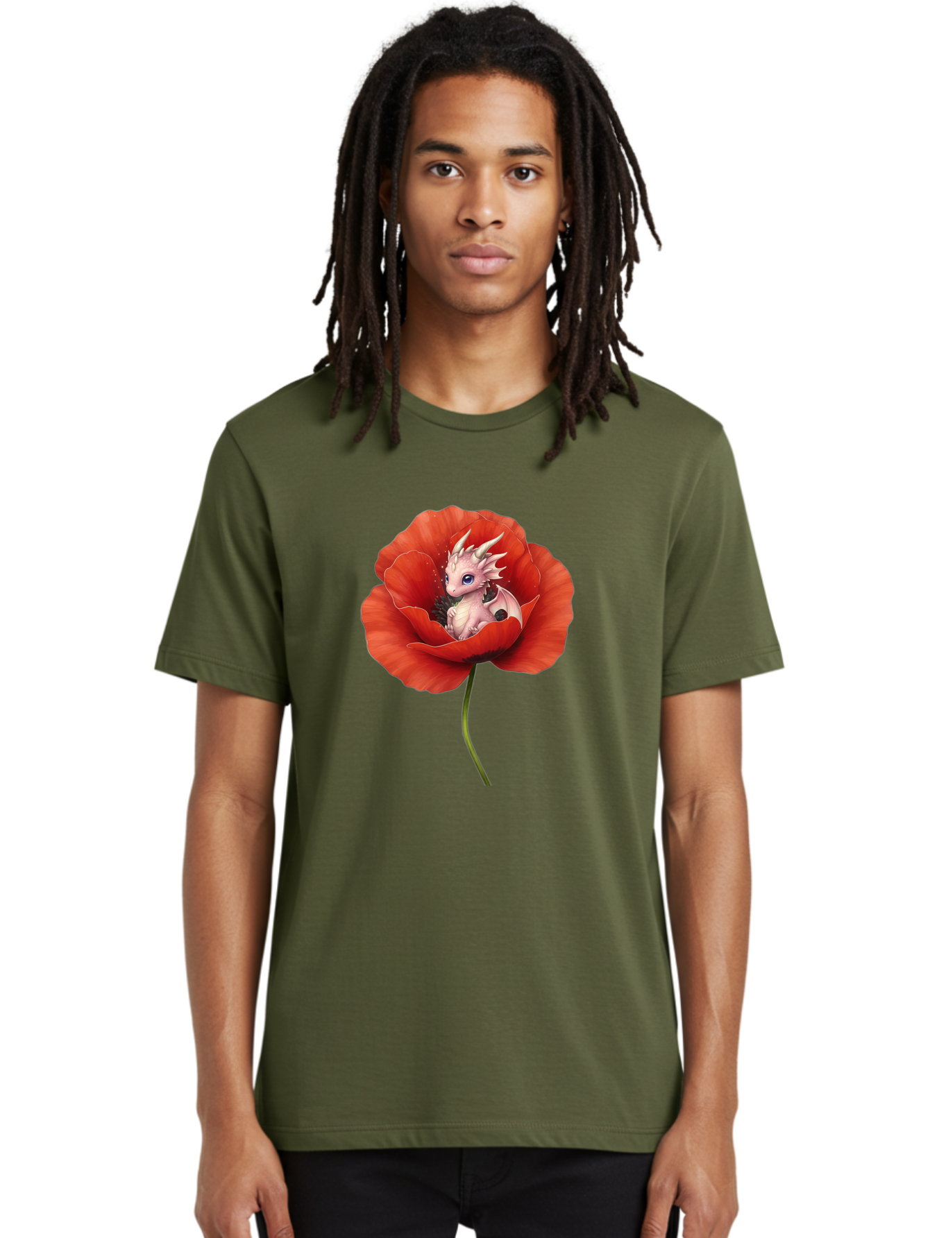 Dragon-In-Poppy-1 Men'S Graphic Tee, 100% Cotton, Comfortable Casual Summer Wear, Machine Washable, Vintage Camera, Old Camera, Antique Camera, Black Camera, Classic Photography, Photography Equipment, Nostalgic Device, Film Camera, Camera Art Baj441