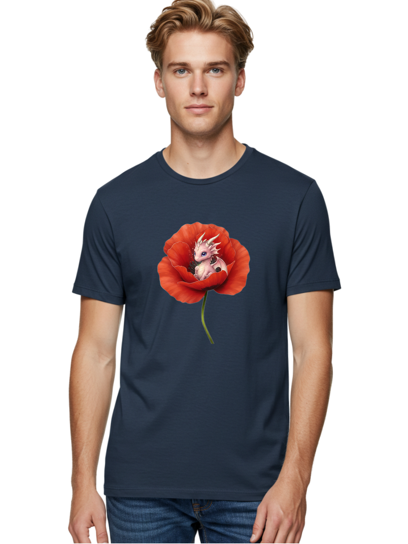 Dragon-In-Poppy-1 Men'S Graphic Tee, 100% Cotton, Comfortable Casual Summer Wear, Machine Washable, Vintage Camera, Old Camera, Antique Camera, Black Camera, Classic Photography, Photography Equipment, Nostalgic Device, Film Camera, Camera Art Baj441