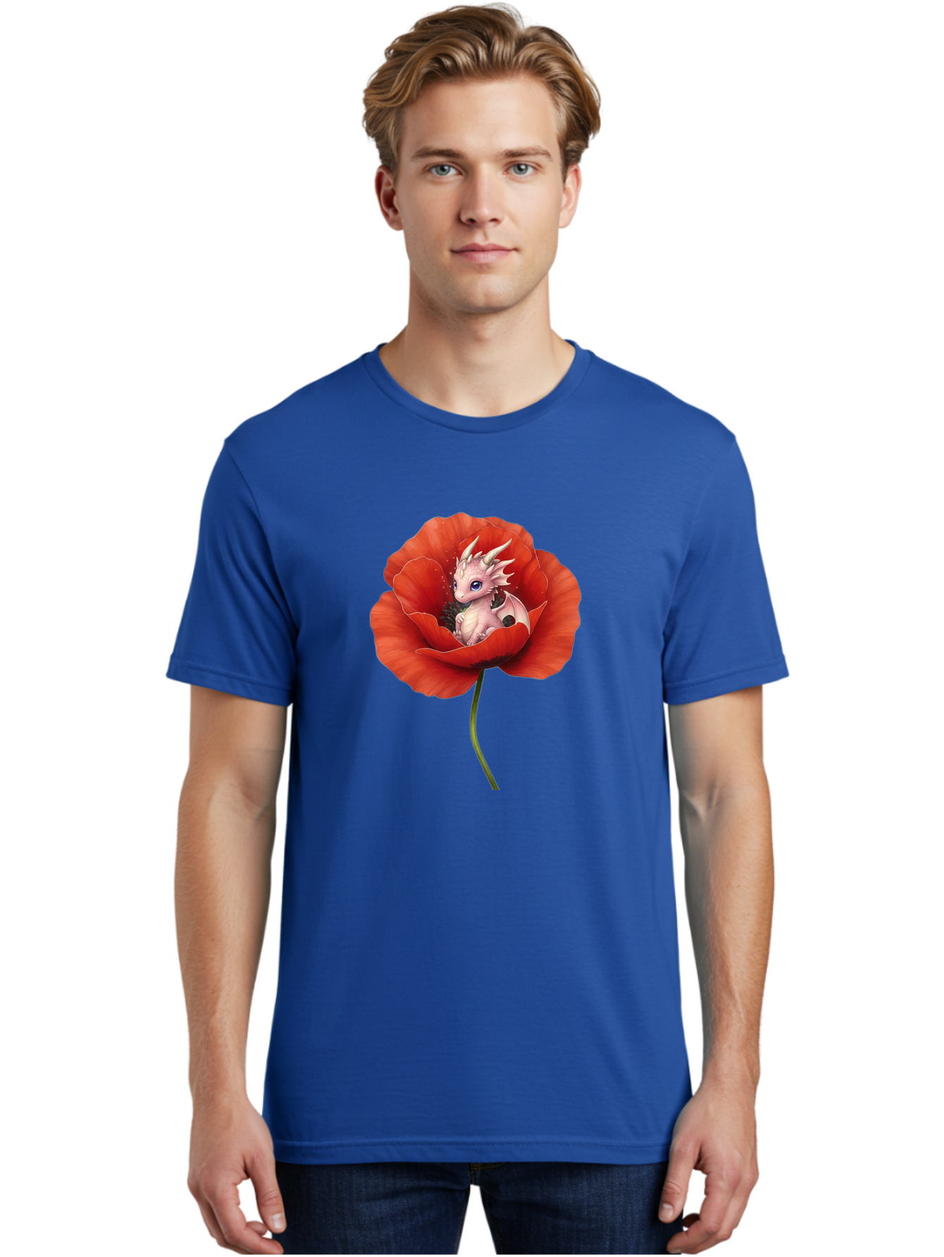 Dragon-In-Poppy-1 Men'S Graphic Tee, 100% Cotton, Comfortable Casual Summer Wear, Machine Washable, Vintage Camera, Old Camera, Antique Camera, Black Camera, Classic Photography, Photography Equipment, Nostalgic Device, Film Camera, Camera Art Baj441
