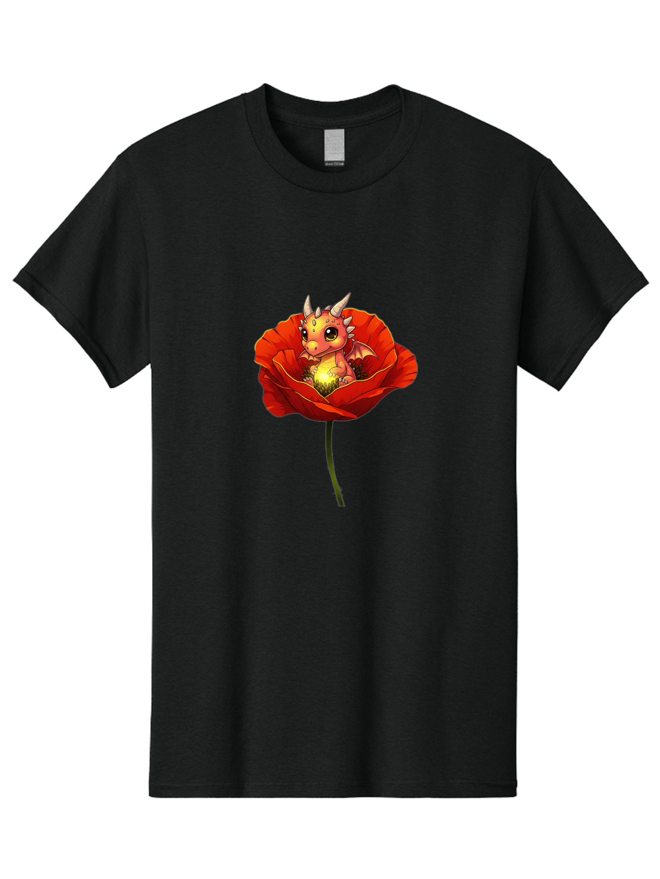 Dragon-In-Poppy-2 Men'S Graphic Tee, 100% Cotton, Comfortable Casual Summer Wear, Machine Washable, Vintage Camera, Old Camera, Antique Camera, Black Camera, Classic Photography, Photography Equipment, Nostalgic Device, Film Camera, Camera Art Baj442