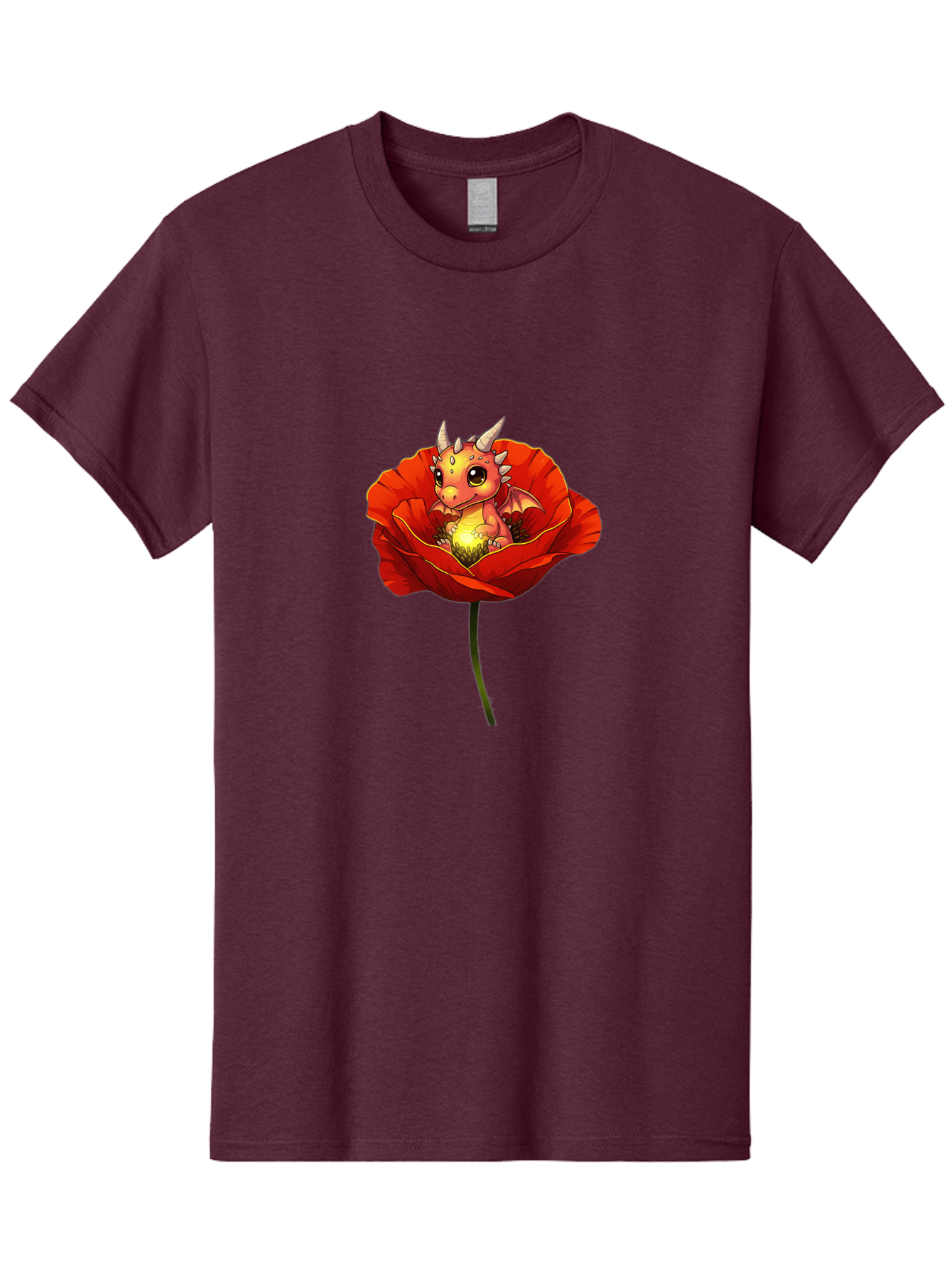 Dragon-In-Poppy-2 Men'S Graphic Tee, 100% Cotton, Comfortable Casual Summer Wear, Machine Washable, Vintage Camera, Old Camera, Antique Camera, Black Camera, Classic Photography, Photography Equipment, Nostalgic Device, Film Camera, Camera Art Baj442