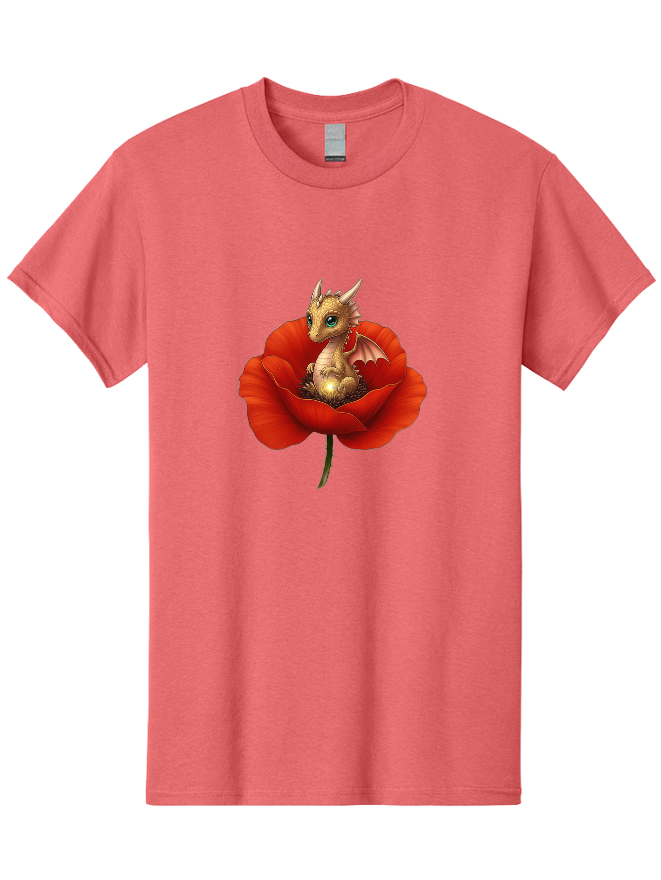 Dragon-In-Poppy-3 Men'S Graphic Tee, 100% Cotton, Comfortable Casual Summer Wear, Machine Washable, Vintage Camera, Old Camera, Antique Camera, Black Camera, Classic Photography, Photography Equipment, Nostalgic Device, Film Camera, Camera Art Baj443