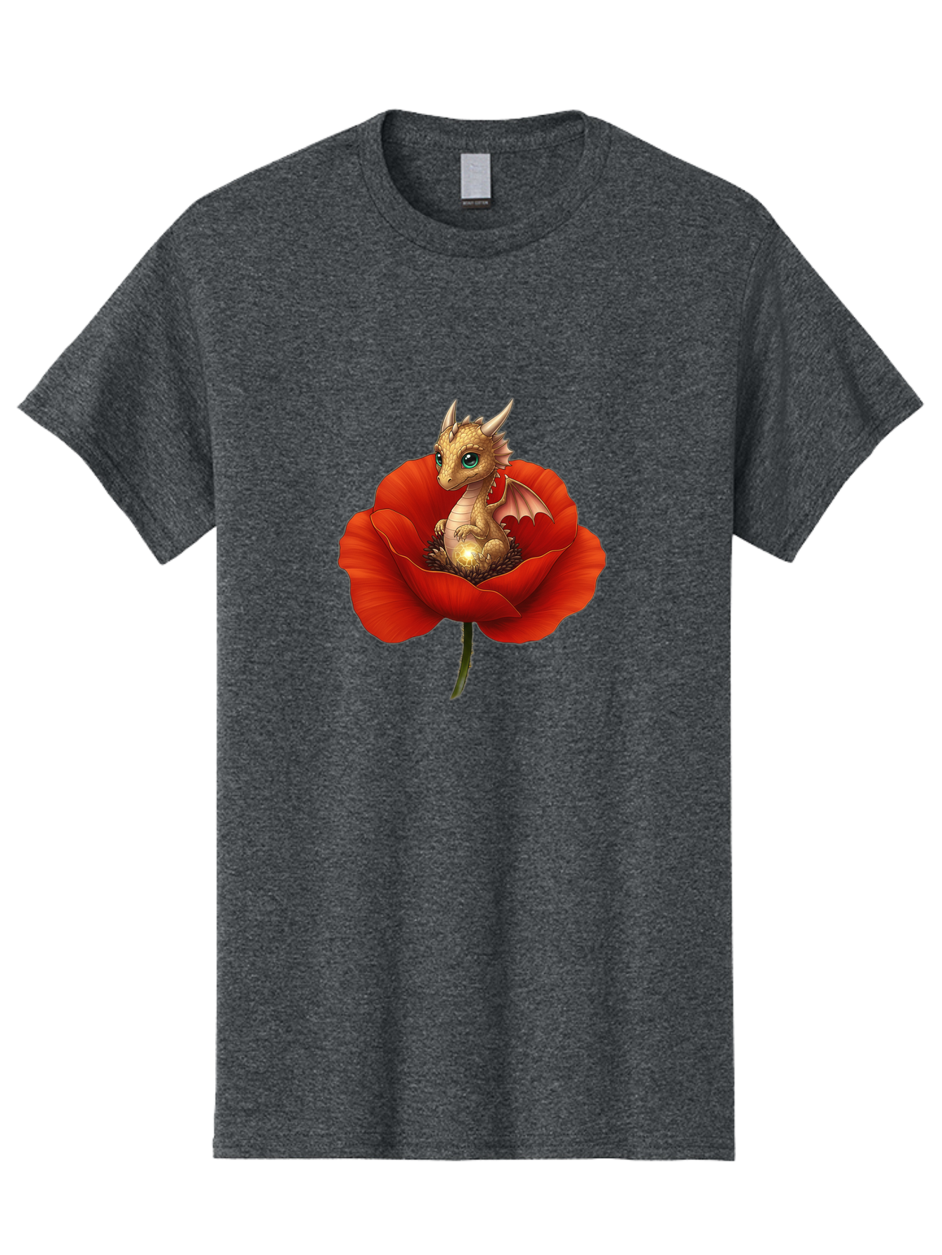 Dragon-In-Poppy-3 Men'S Graphic Tee, 100% Cotton, Comfortable Casual Summer Wear, Machine Washable, Vintage Camera, Old Camera, Antique Camera, Black Camera, Classic Photography, Photography Equipment, Nostalgic Device, Film Camera, Camera Art Baj443