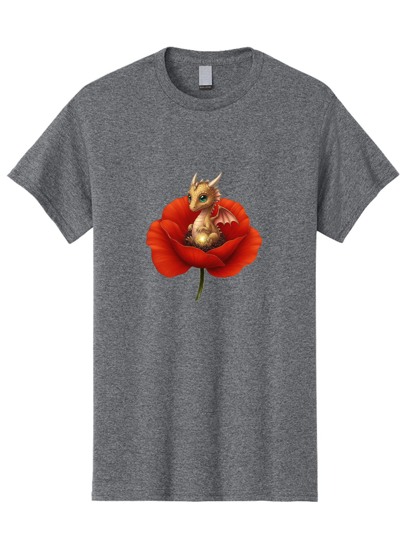 Dragon-In-Poppy-3 Men'S Graphic Tee, 100% Cotton, Comfortable Casual Summer Wear, Machine Washable, Vintage Camera, Old Camera, Antique Camera, Black Camera, Classic Photography, Photography Equipment, Nostalgic Device, Film Camera, Camera Art Baj443