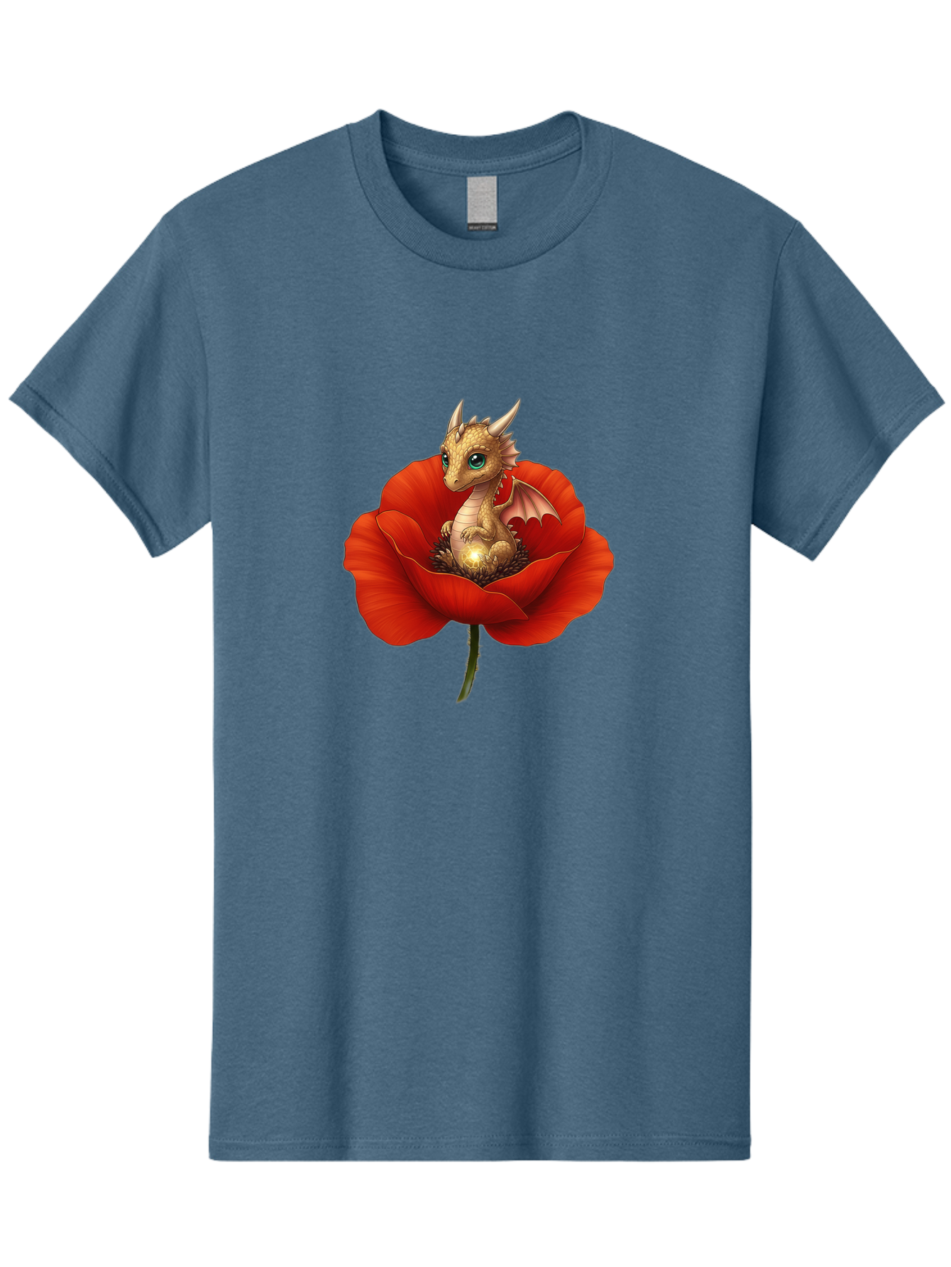 Dragon-In-Poppy-3 Men'S Graphic Tee, 100% Cotton, Comfortable Casual Summer Wear, Machine Washable, Vintage Camera, Old Camera, Antique Camera, Black Camera, Classic Photography, Photography Equipment, Nostalgic Device, Film Camera, Camera Art Baj443