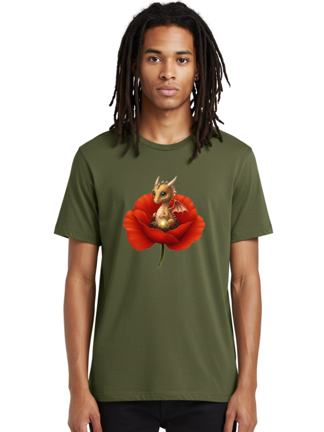 Dragon-In-Poppy-3 Men'S Graphic Tee, 100% Cotton, Comfortable Casual Summer Wear, Machine Washable, Vintage Camera, Old Camera, Antique Camera, Black Camera, Classic Photography, Photography Equipment, Nostalgic Device, Film Camera, Camera Art Baj443