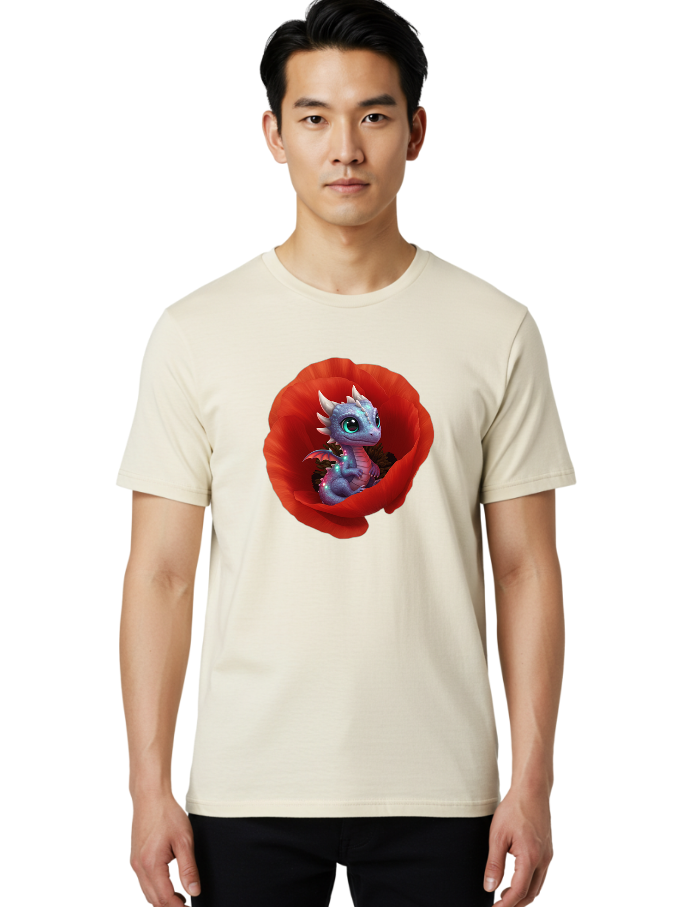 Dragon-In-Red-Flower Men'S Graphic Tee, 100% Cotton, Comfortable Casual Summer Wear, Machine Washable, Vintage Camera, Old Camera, Antique Camera, Black Camera, Classic Photography, Photography Equipment, Nostalgic Device, Film Camera, Baj445