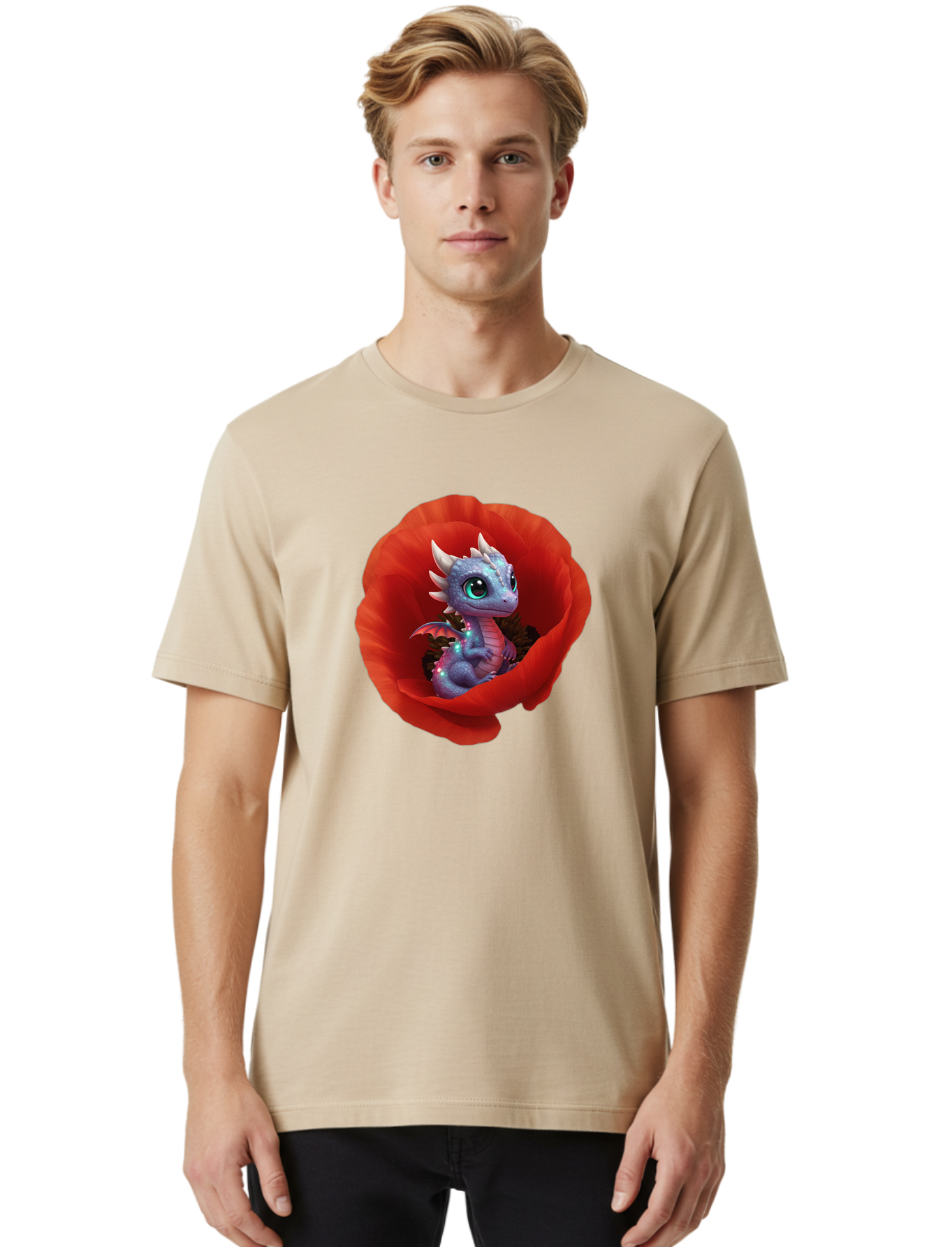 Dragon-In-Red-Flower Men'S Graphic Tee, 100% Cotton, Comfortable Casual Summer Wear, Machine Washable, Vintage Camera, Old Camera, Antique Camera, Black Camera, Classic Photography, Photography Equipment, Nostalgic Device, Film Camera, Baj445