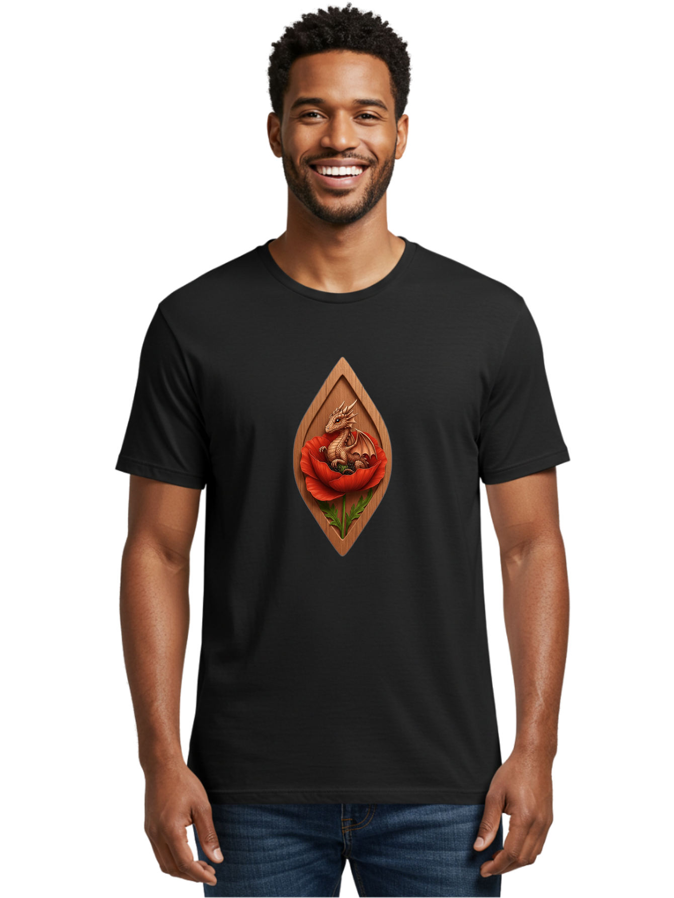 Dragon-In-Red-Poppy Men'S Graphic Tee, 100% Cotton, Comfortable Casual Summer Wear, Machine Washable, Vintage Camera, Old Camera, Antique Camera, Black Camera, Classic Photography, Photography Equipment, Nostalgic Device, Film Camera, Baj446