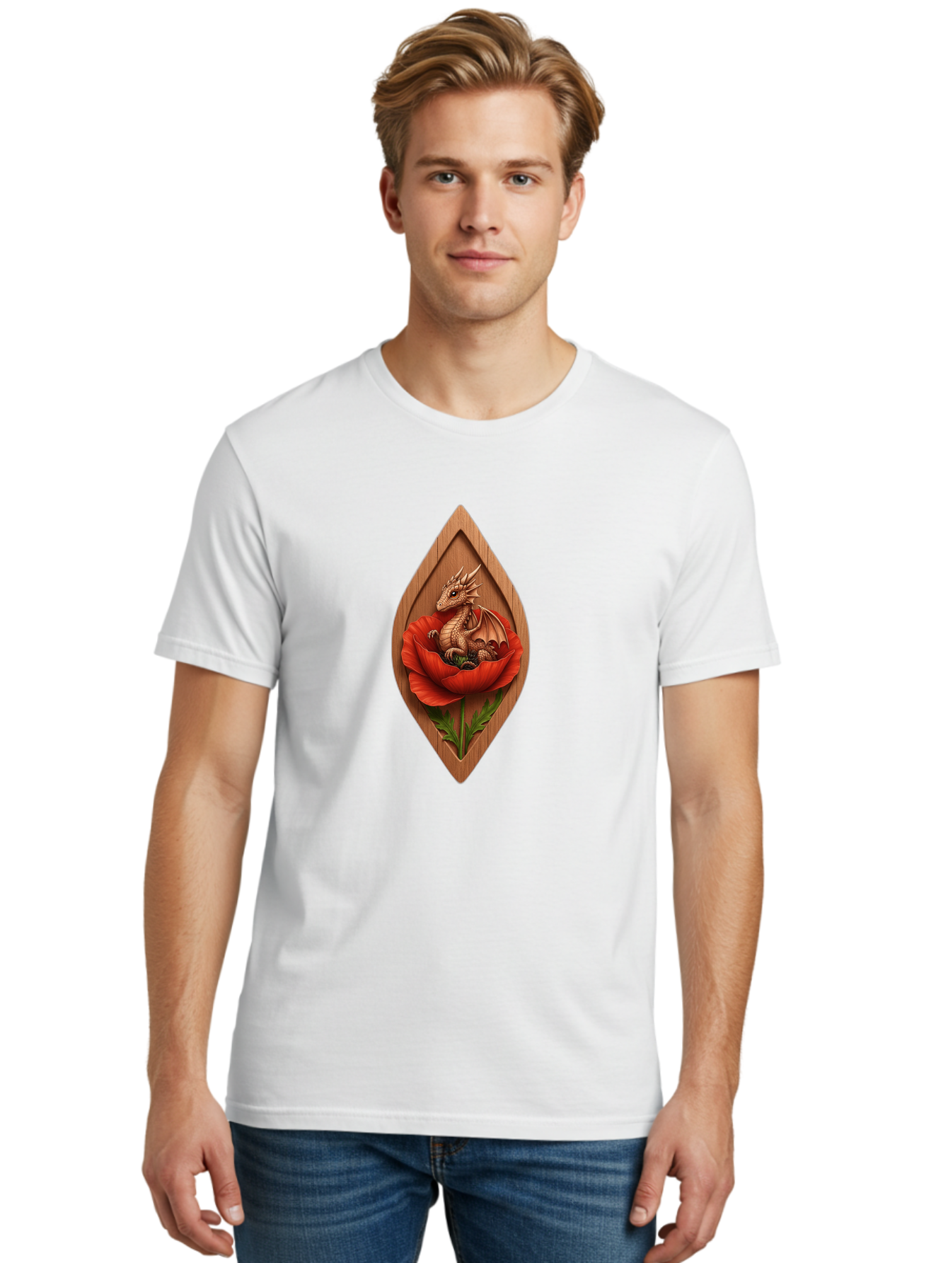 Dragon-In-Red-Poppy Men'S Graphic Tee, 100% Cotton, Comfortable Casual Summer Wear, Machine Washable, Vintage Camera, Old Camera, Antique Camera, Black Camera, Classic Photography, Photography Equipment, Nostalgic Device, Film Camera, Baj446