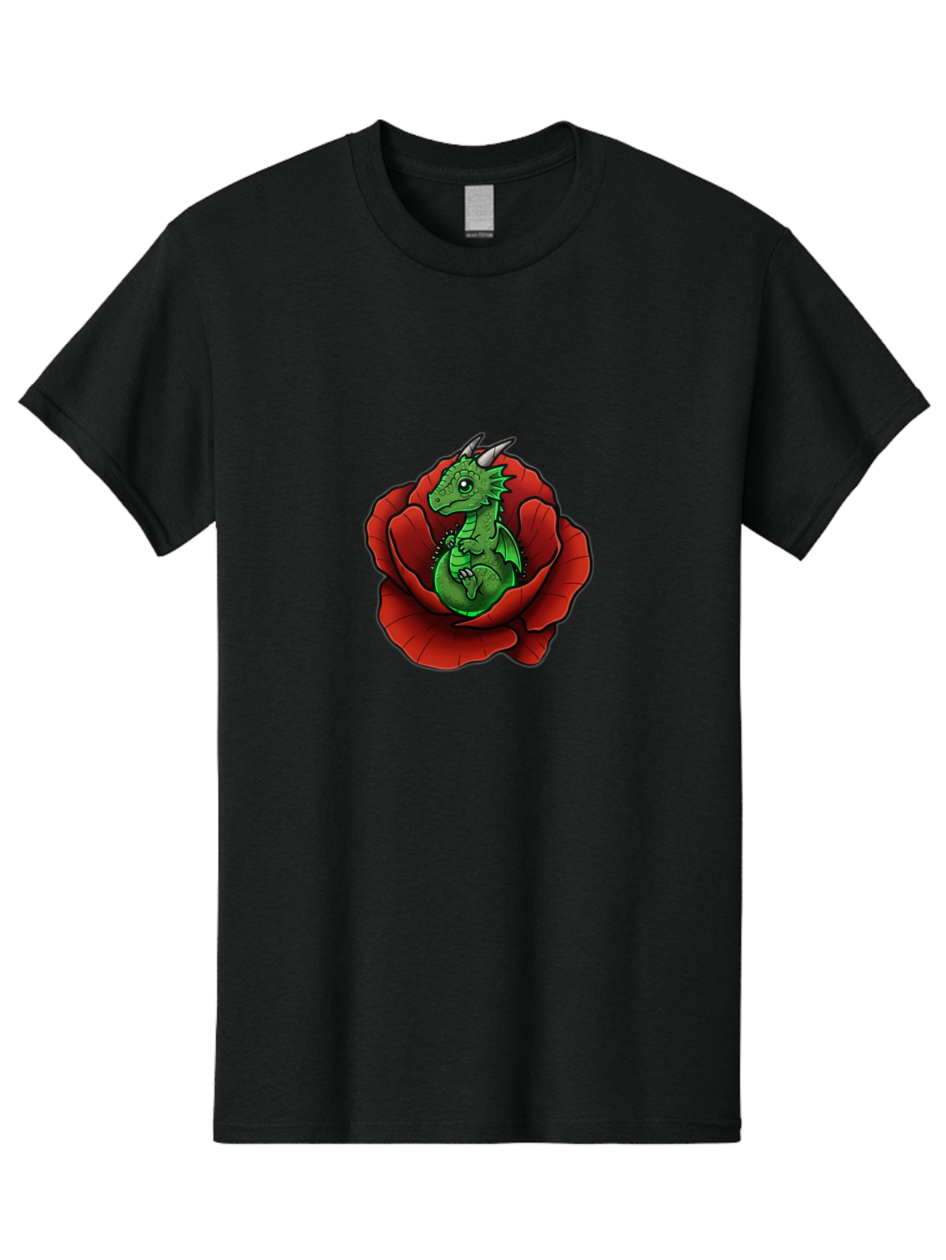 Dragon-In-Rose-1 Men'S Graphic Tee, 100% Cotton, Comfortable Casual Summer Wear, Machine Washable, Vintage Camera, Old Camera, Antique Camera, Black Camera, Classic Photography, Photography Equipment, Nostalgic Device, Film Camera, Camera Art Baj448