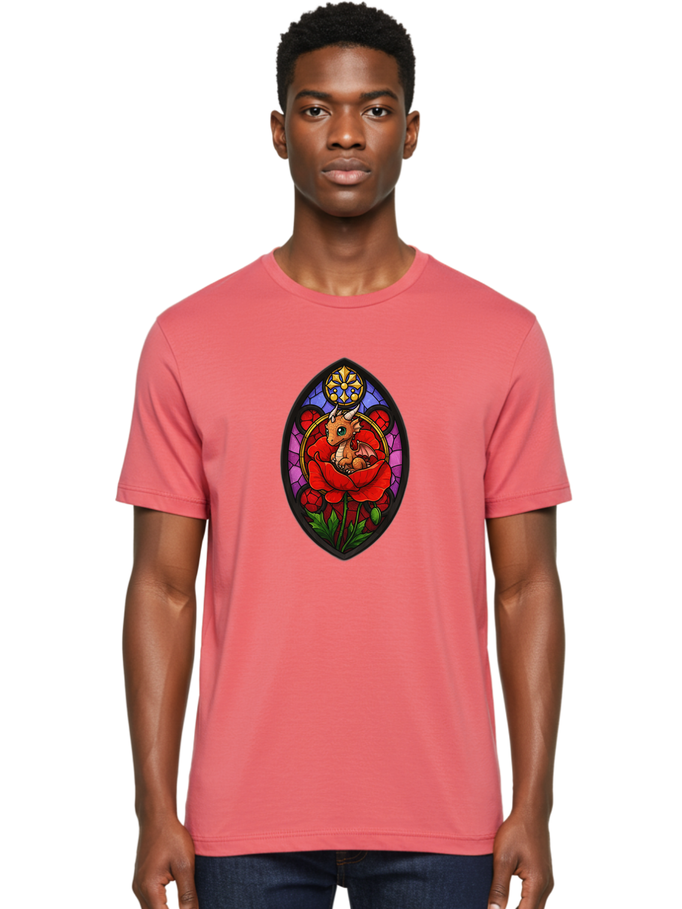 Dragon-In-Rose-2 Men'S Graphic Tee, 100% Cotton, Comfortable Casual Summer Wear, Machine Washable, Vintage Camera, Old Camera, Antique Camera, Black Camera, Classic Photography, Photography Equipment, Nostalgic Device, Film Camera, Camera Art Baj449