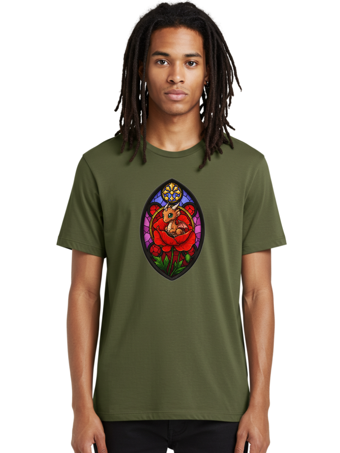 Dragon-In-Rose-2 Men'S Graphic Tee, 100% Cotton, Comfortable Casual Summer Wear, Machine Washable, Vintage Camera, Old Camera, Antique Camera, Black Camera, Classic Photography, Photography Equipment, Nostalgic Device, Film Camera, Camera Art Baj449