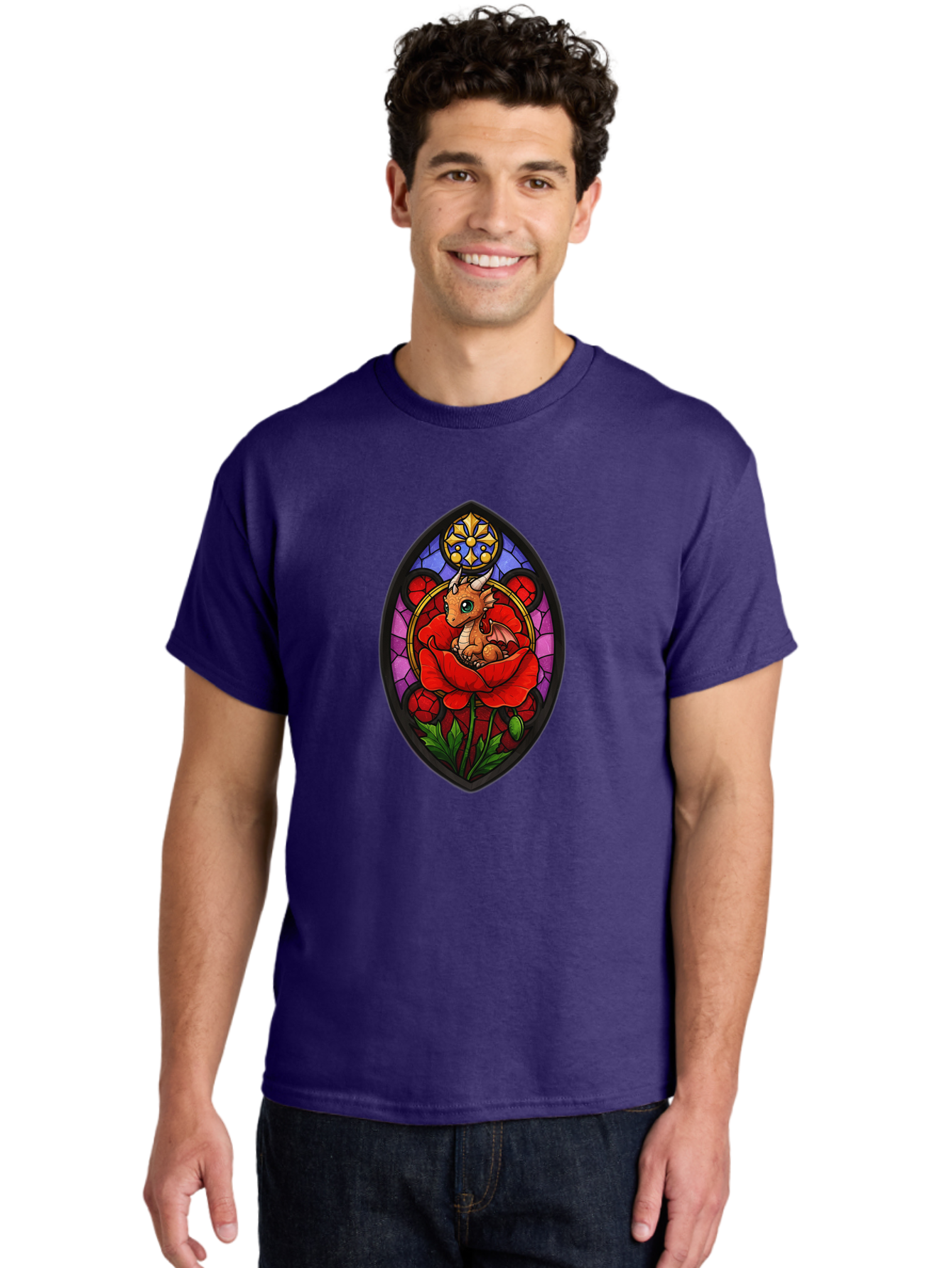 Dragon-In-Rose-2 Men'S Graphic Tee, 100% Cotton, Comfortable Casual Summer Wear, Machine Washable, Vintage Camera, Old Camera, Antique Camera, Black Camera, Classic Photography, Photography Equipment, Nostalgic Device, Film Camera, Camera Art Baj449