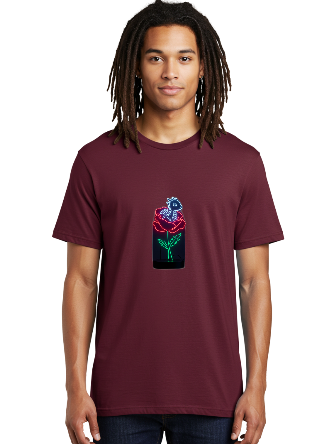 Dragon-In-Rose-3 Men'S Graphic Tee, 100% Cotton, Comfortable Casual Summer Wear, Machine Washable, Vintage Camera, Old Camera, Antique Camera, Black Camera, Classic Photography, Photography Equipment, Nostalgic Device, Film Camera, Camera Art Baj450