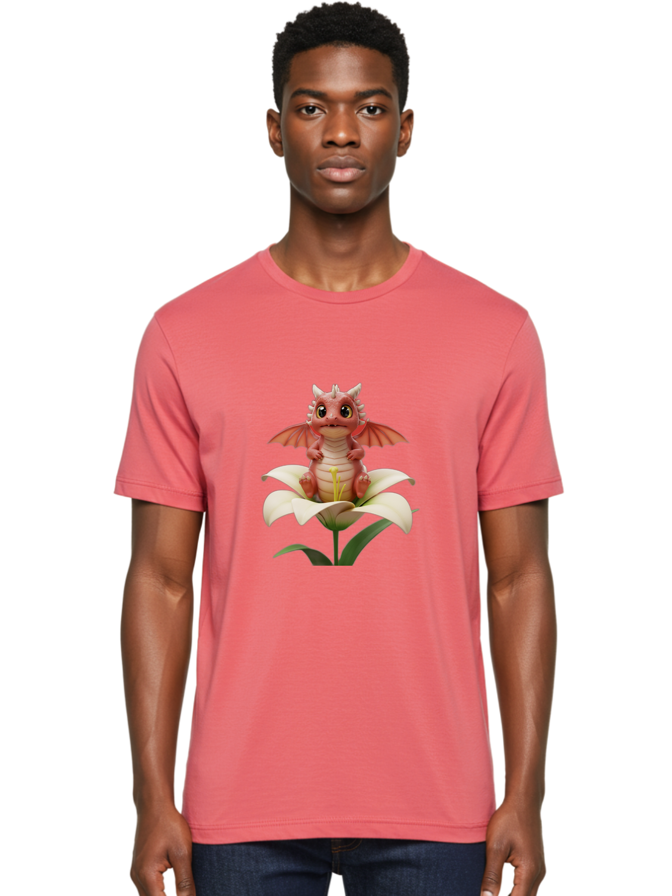 Dragon-On-Flower-1 Men'S Graphic Tee, 100% Cotton, Comfortable Casual Summer Wear, Machine Washable, Vintage Camera, Old Camera, Antique Camera, Black Camera, Classic Photography, Photography Equipment, Nostalgic Device, Film Camera, Baj453