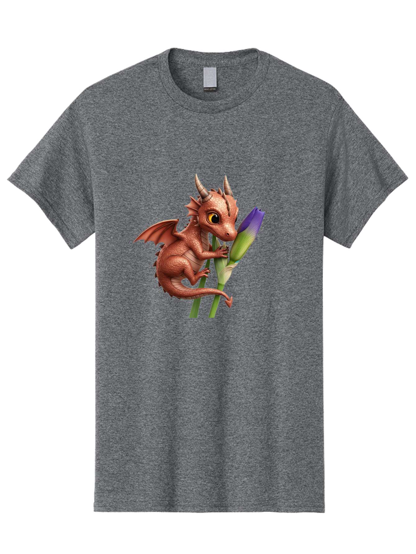 Dragon-With-Purple-Flower Men'S Graphic Tee, 100% Cotton, Comfortable Casual Summer Wear, Machine Washable, Vintage Camera, Old Camera, Antique Camera, Black Camera, Classic Photography, Photography Equipment, Nostalgic Device, Film Camera, Baj459