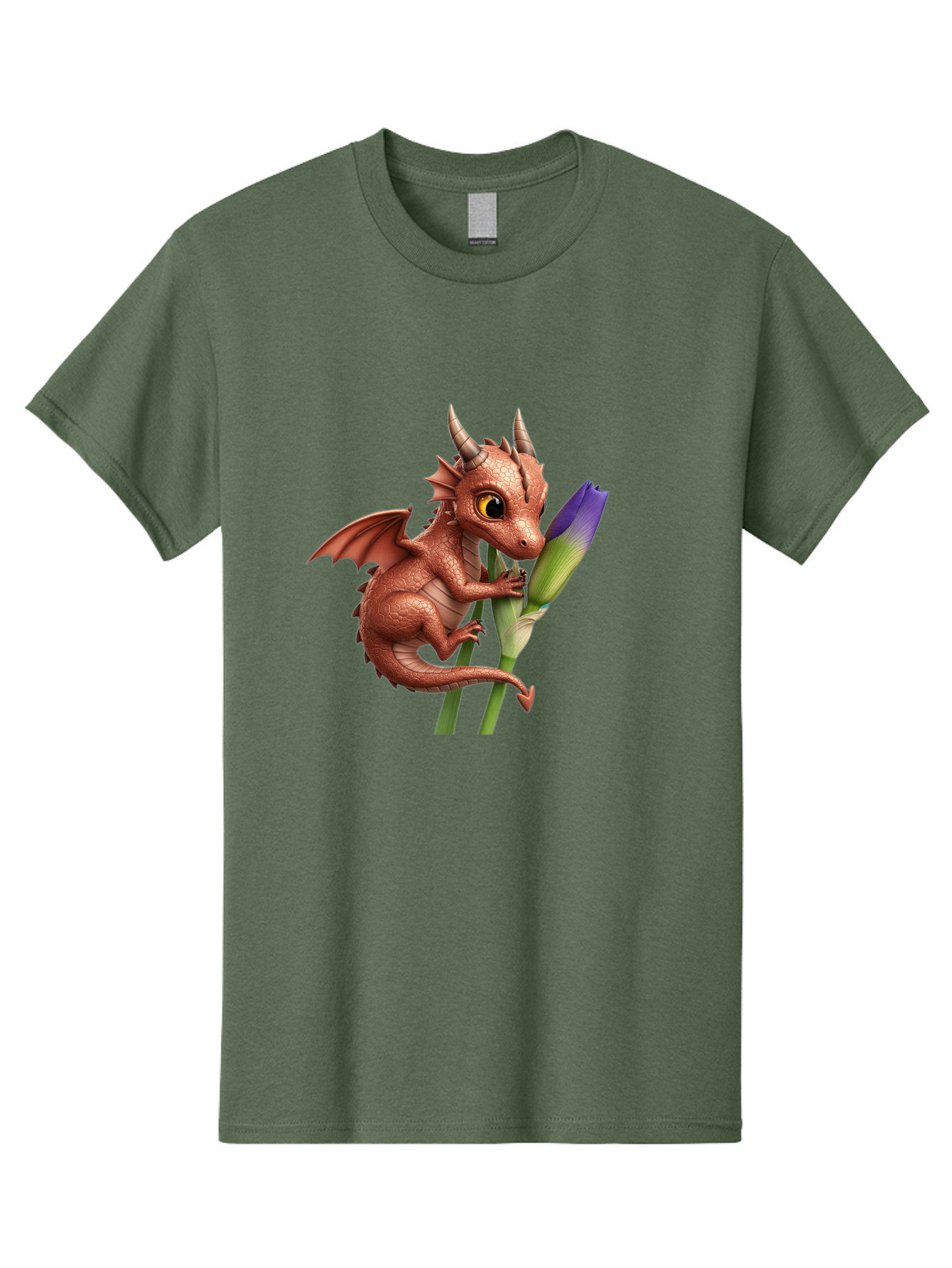 Dragon-With-Purple-Flower Men'S Graphic Tee, 100% Cotton, Comfortable Casual Summer Wear, Machine Washable, Vintage Camera, Old Camera, Antique Camera, Black Camera, Classic Photography, Photography Equipment, Nostalgic Device, Film Camera, Baj459