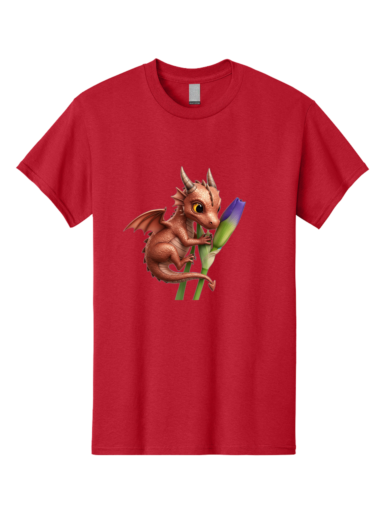 Dragon-With-Purple-Flower Men'S Graphic Tee, 100% Cotton, Comfortable Casual Summer Wear, Machine Washable, Vintage Camera, Old Camera, Antique Camera, Black Camera, Classic Photography, Photography Equipment, Nostalgic Device, Film Camera, Baj459
