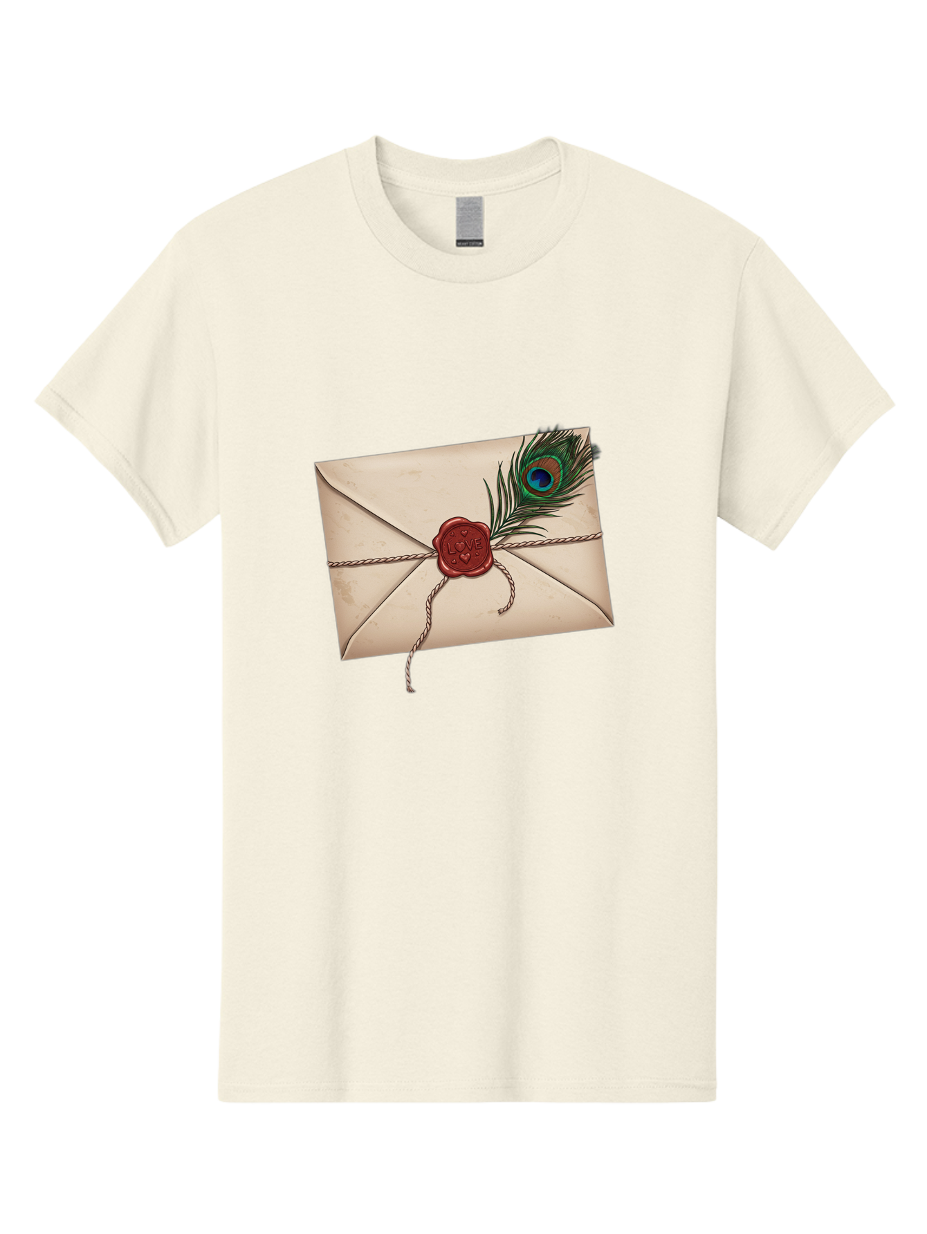 Envelope-With-Peacock-Feather-1 Men'S Graphic Tee, 100% Cotton, Comfortable Casual Summer Wear, Machine Washable, Vintage Camera, Old Camera, Antique Camera, Black Camera, Classic Photography, Photography Equipment, Nostalgic Device, Baj463