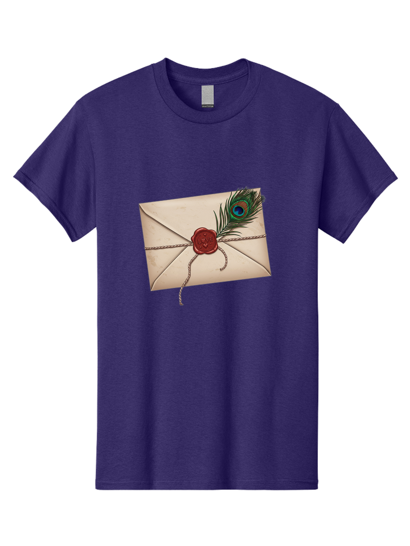 Envelope-With-Peacock-Feather-1 Men'S Graphic Tee, 100% Cotton, Comfortable Casual Summer Wear, Machine Washable, Vintage Camera, Old Camera, Antique Camera, Black Camera, Classic Photography, Photography Equipment, Nostalgic Device, Baj463