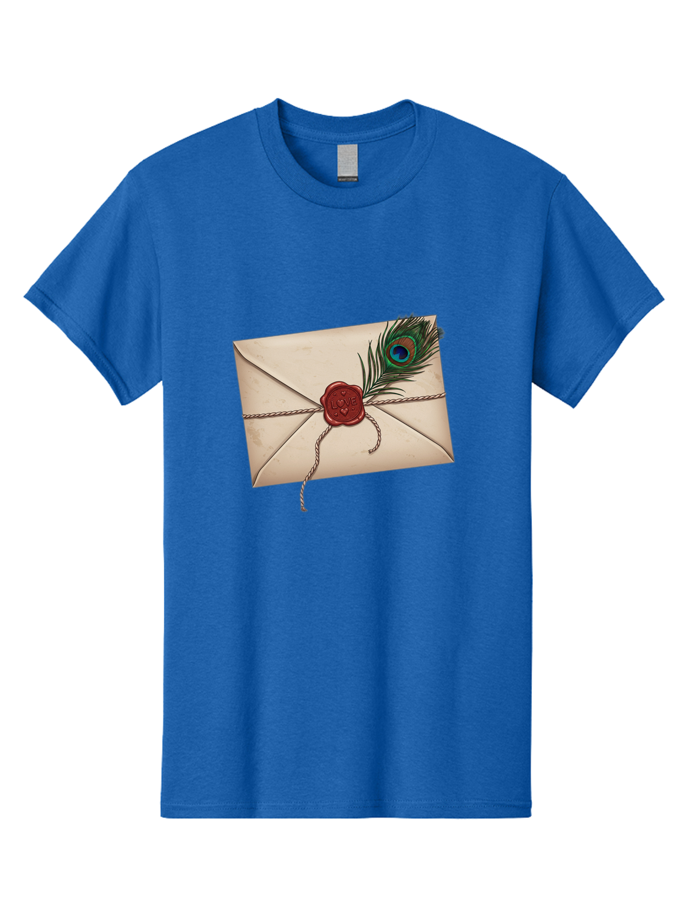 Envelope-With-Peacock-Feather-1 Men'S Graphic Tee, 100% Cotton, Comfortable Casual Summer Wear, Machine Washable, Vintage Camera, Old Camera, Antique Camera, Black Camera, Classic Photography, Photography Equipment, Nostalgic Device, Baj463