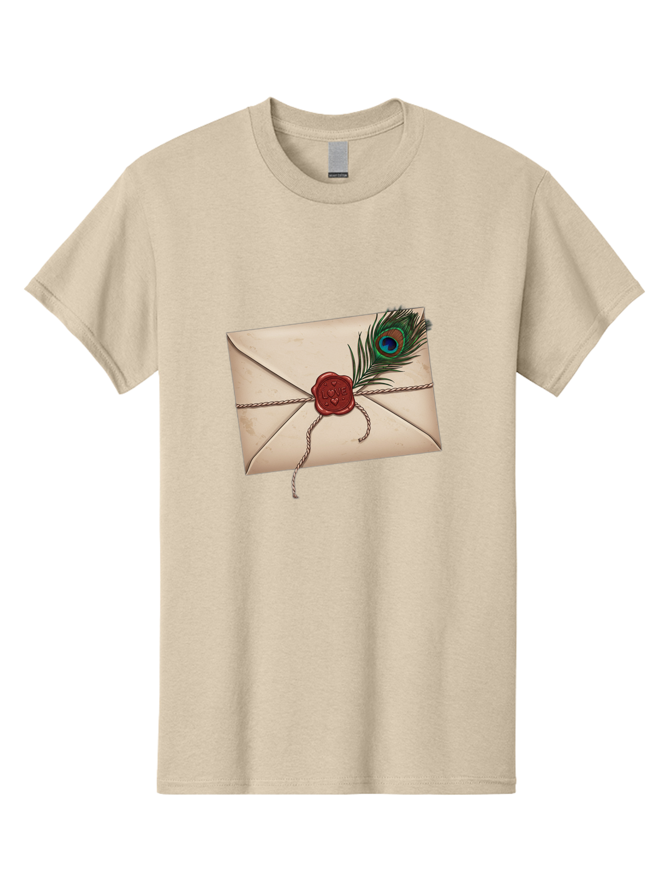 Envelope-With-Peacock-Feather-1 Men'S Graphic Tee, 100% Cotton, Comfortable Casual Summer Wear, Machine Washable, Vintage Camera, Old Camera, Antique Camera, Black Camera, Classic Photography, Photography Equipment, Nostalgic Device, Baj463