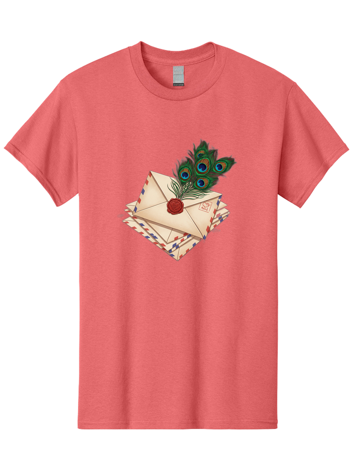 Envelope-With-Peacock-Feather Men'S Graphic Tee, 100% Cotton, Comfortable Casual Summer Wear, Machine Washable, Vintage Camera, Old Camera, Antique Camera, Black Camera, Classic Photography, Photography Equipment, Nostalgic Device, Baj464