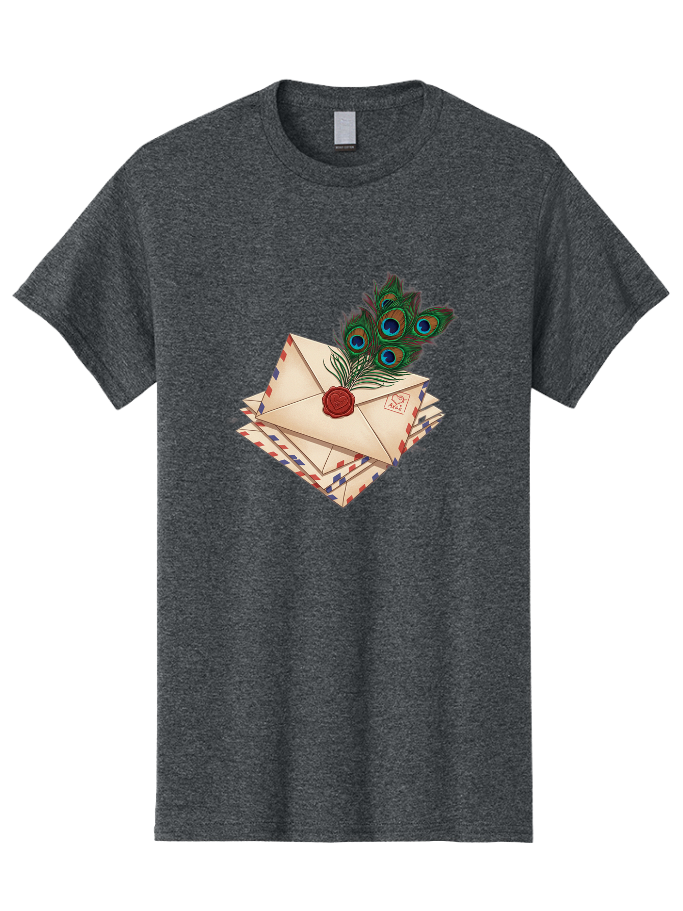 Envelope-With-Peacock-Feather Men'S Graphic Tee, 100% Cotton, Comfortable Casual Summer Wear, Machine Washable, Vintage Camera, Old Camera, Antique Camera, Black Camera, Classic Photography, Photography Equipment, Nostalgic Device, Baj464