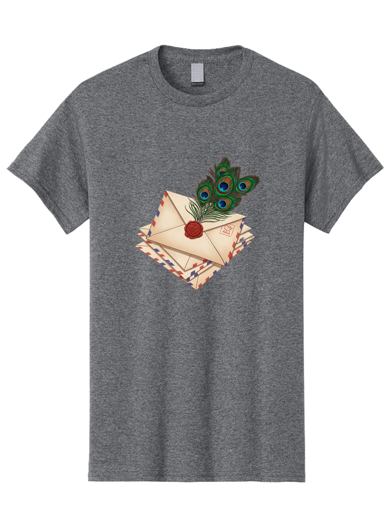 Envelope-With-Peacock-Feather Men'S Graphic Tee, 100% Cotton, Comfortable Casual Summer Wear, Machine Washable, Vintage Camera, Old Camera, Antique Camera, Black Camera, Classic Photography, Photography Equipment, Nostalgic Device, Baj464