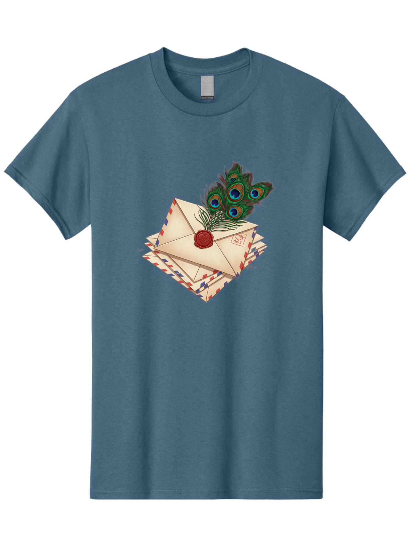 Envelope-With-Peacock-Feather Men'S Graphic Tee, 100% Cotton, Comfortable Casual Summer Wear, Machine Washable, Vintage Camera, Old Camera, Antique Camera, Black Camera, Classic Photography, Photography Equipment, Nostalgic Device, Baj464