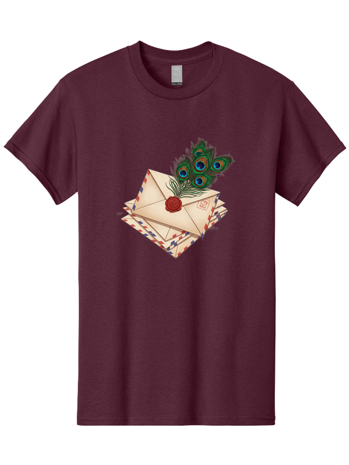 Envelope-With-Peacock-Feather Men'S Graphic Tee, 100% Cotton, Comfortable Casual Summer Wear, Machine Washable, Vintage Camera, Old Camera, Antique Camera, Black Camera, Classic Photography, Photography Equipment, Nostalgic Device, Baj464