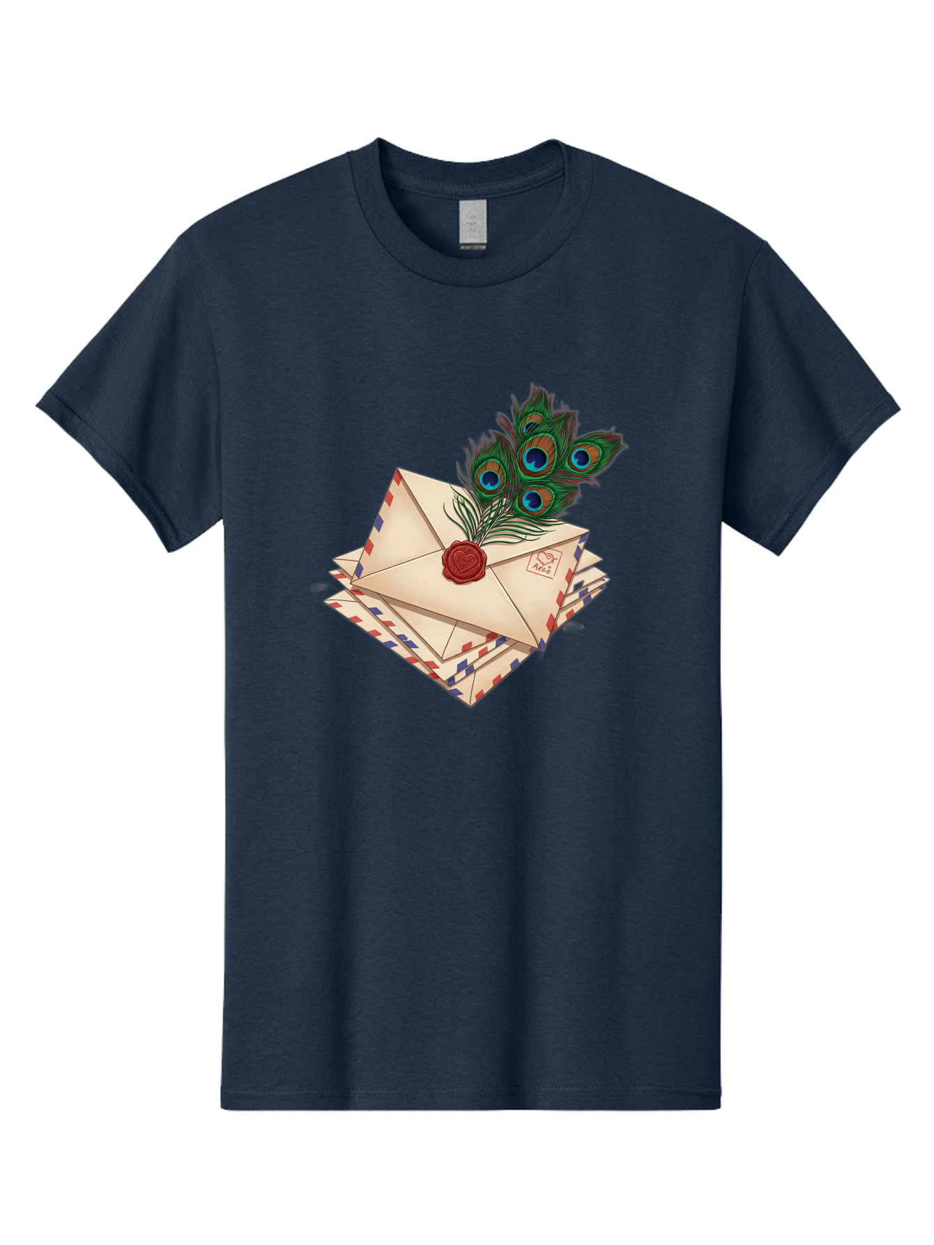Envelope-With-Peacock-Feather Men'S Graphic Tee, 100% Cotton, Comfortable Casual Summer Wear, Machine Washable, Vintage Camera, Old Camera, Antique Camera, Black Camera, Classic Photography, Photography Equipment, Nostalgic Device, Baj464