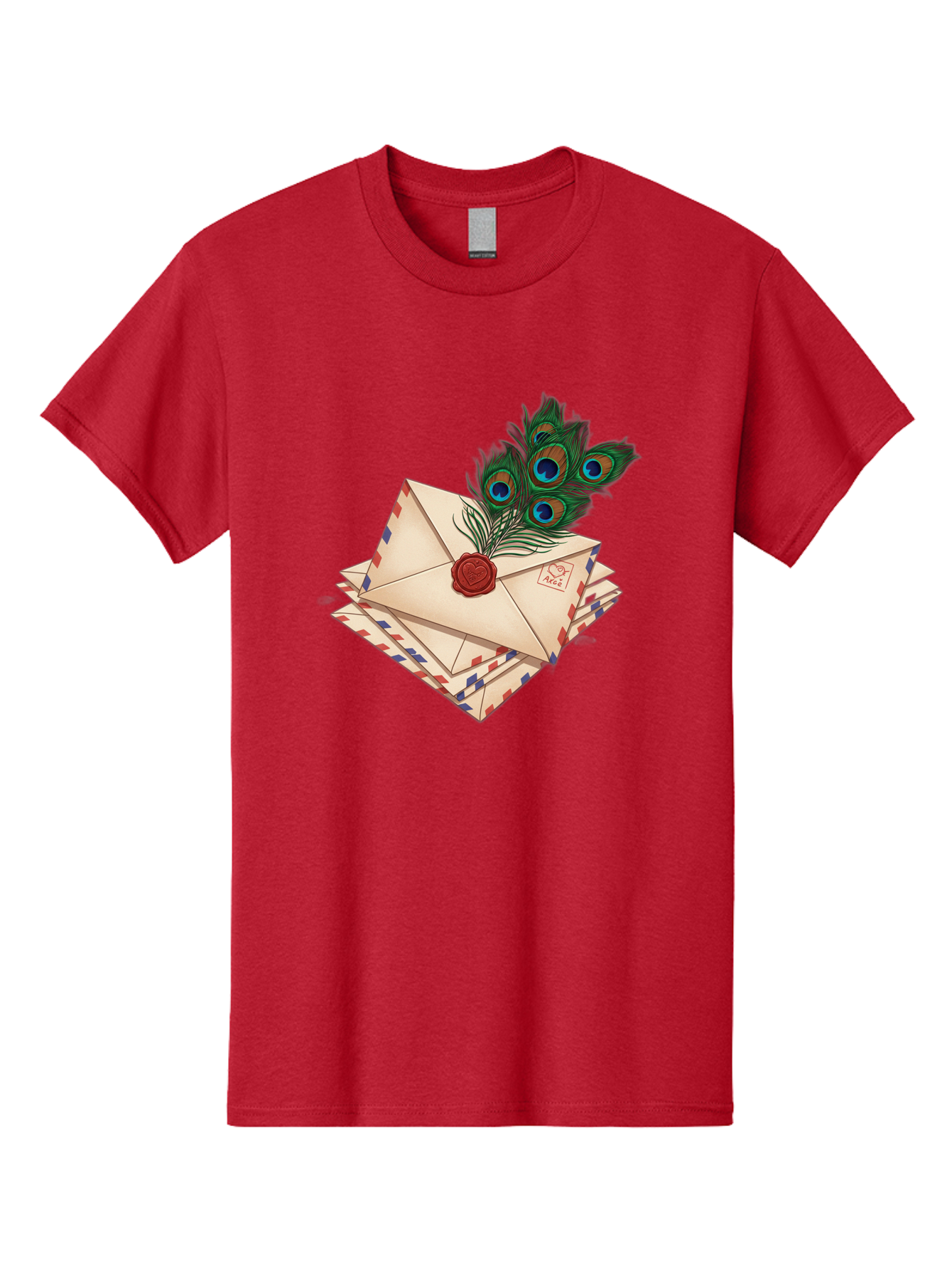 Envelope-With-Peacock-Feather Men'S Graphic Tee, 100% Cotton, Comfortable Casual Summer Wear, Machine Washable, Vintage Camera, Old Camera, Antique Camera, Black Camera, Classic Photography, Photography Equipment, Nostalgic Device, Baj464
