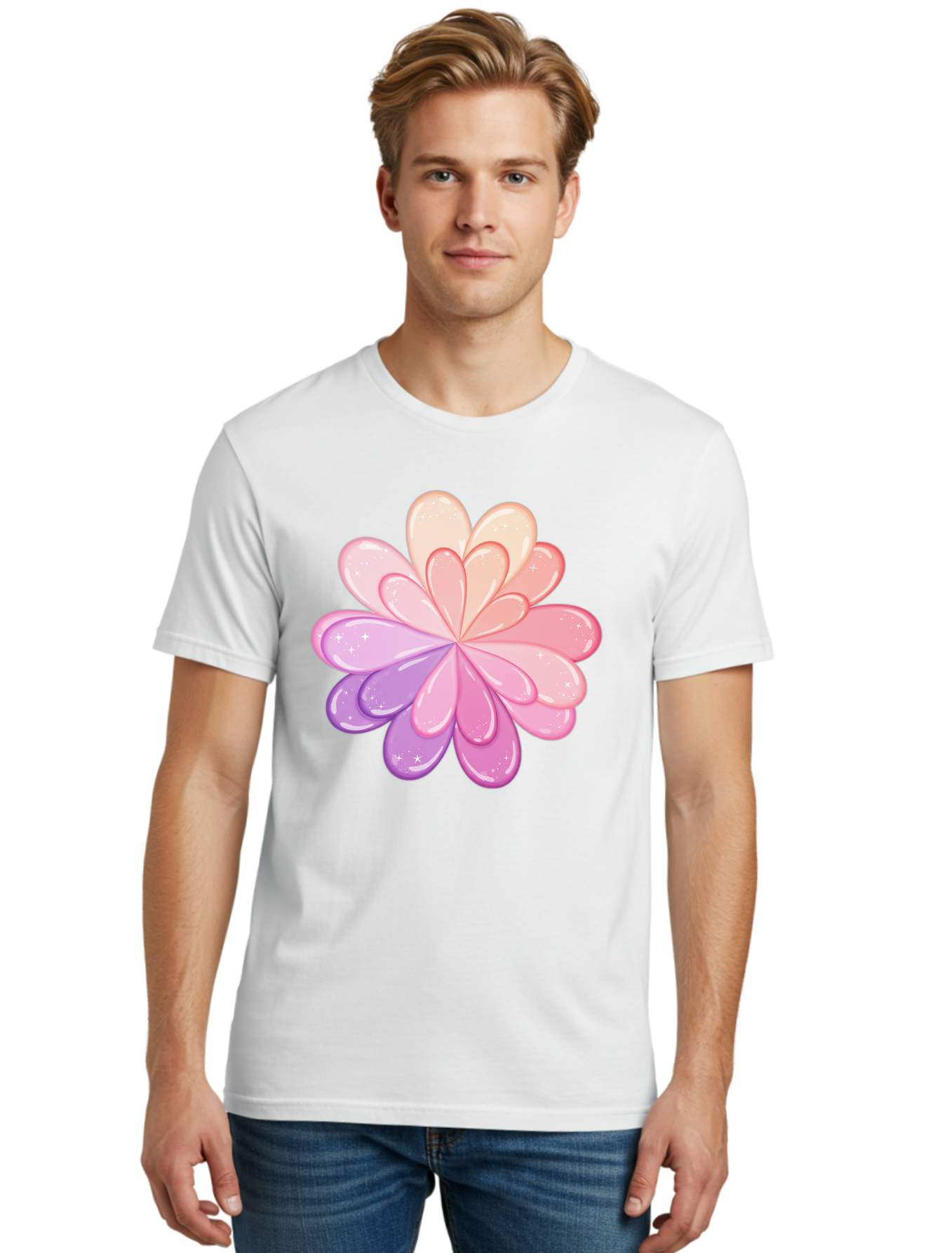 Flower-1 Men'S Graphic Tee, 100% Cotton, Comfortable Casual Summer Wear, Machine Washable, Vintage Camera, Old Camera, Antique Camera, Black Camera, Classic Photography, Photography Equipment, Nostalgic Device, Film Camera, Camera Art Baj467