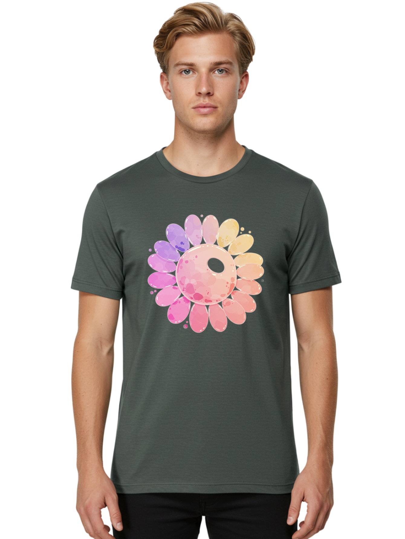 Flower Men'S Graphic Tee, 100% Cotton, Comfortable Casual Summer Wear, Machine Washable, Vintage Camera, Old Camera, Antique Camera, Black Camera, Classic Photography, Photography Equipment, Nostalgic Device, Film Camera, Camera Art Baj468