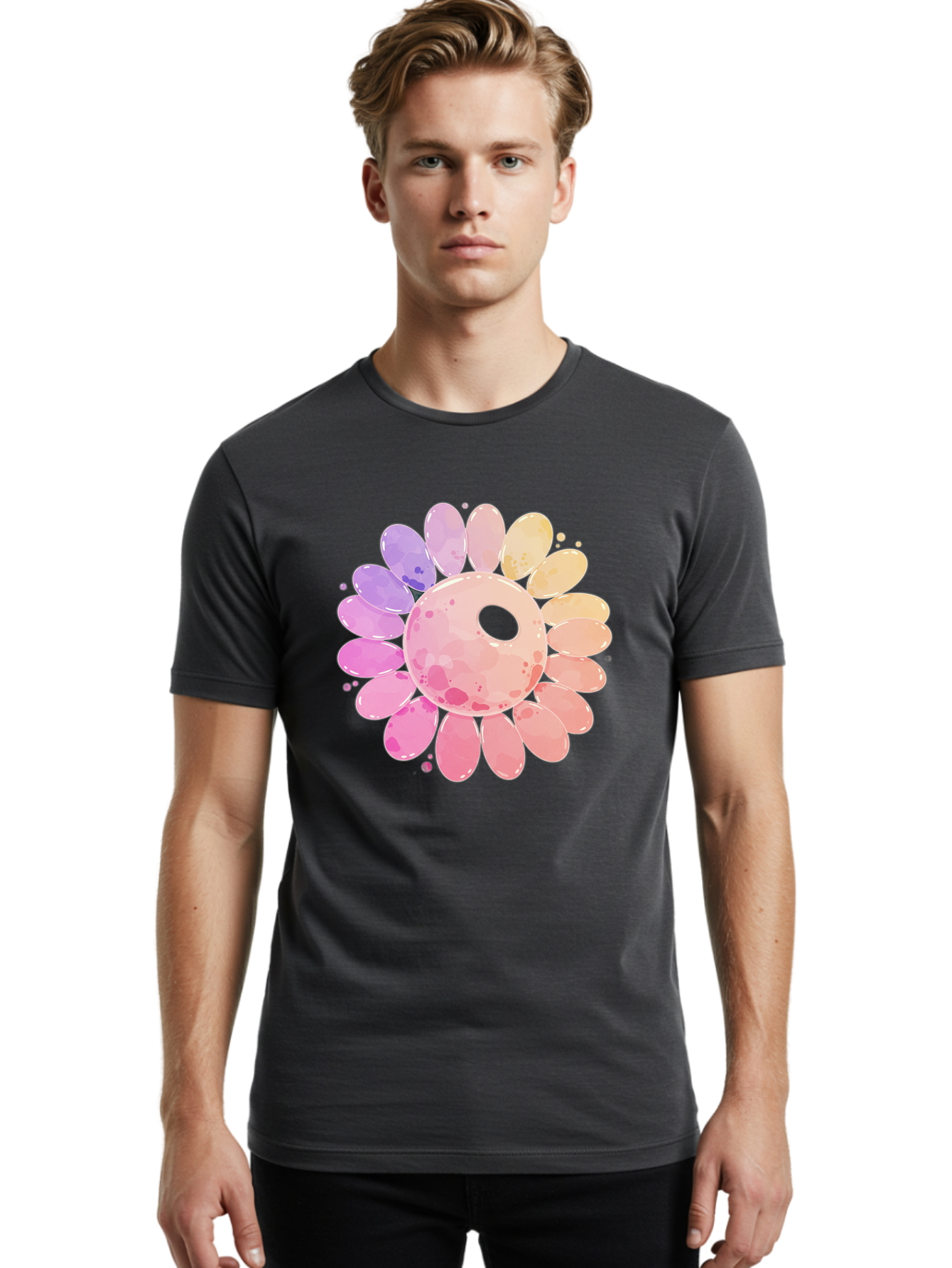 Flower Men'S Graphic Tee, 100% Cotton, Comfortable Casual Summer Wear, Machine Washable, Vintage Camera, Old Camera, Antique Camera, Black Camera, Classic Photography, Photography Equipment, Nostalgic Device, Film Camera, Camera Art Baj468