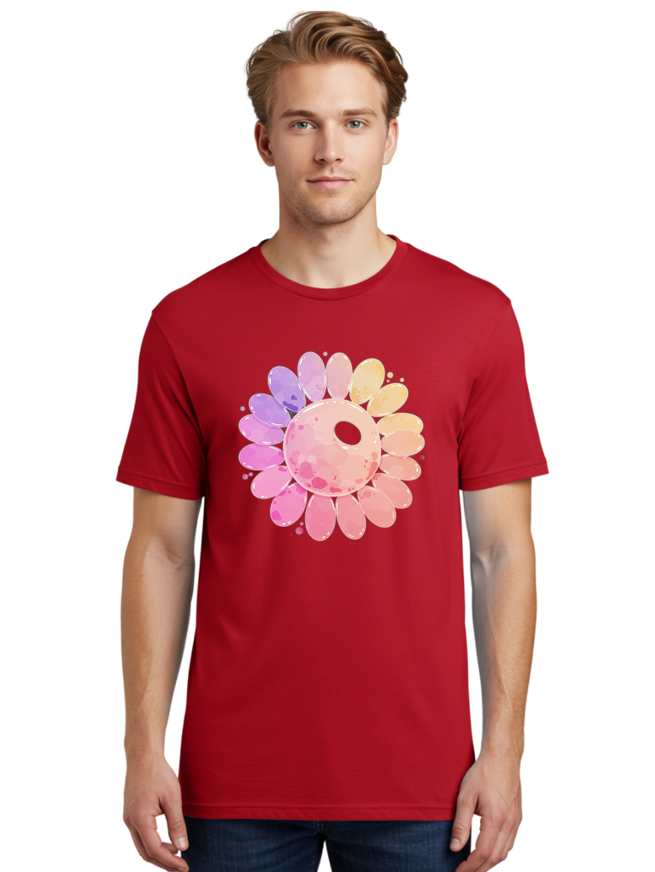 Flower Men'S Graphic Tee, 100% Cotton, Comfortable Casual Summer Wear, Machine Washable, Vintage Camera, Old Camera, Antique Camera, Black Camera, Classic Photography, Photography Equipment, Nostalgic Device, Film Camera, Camera Art Baj468