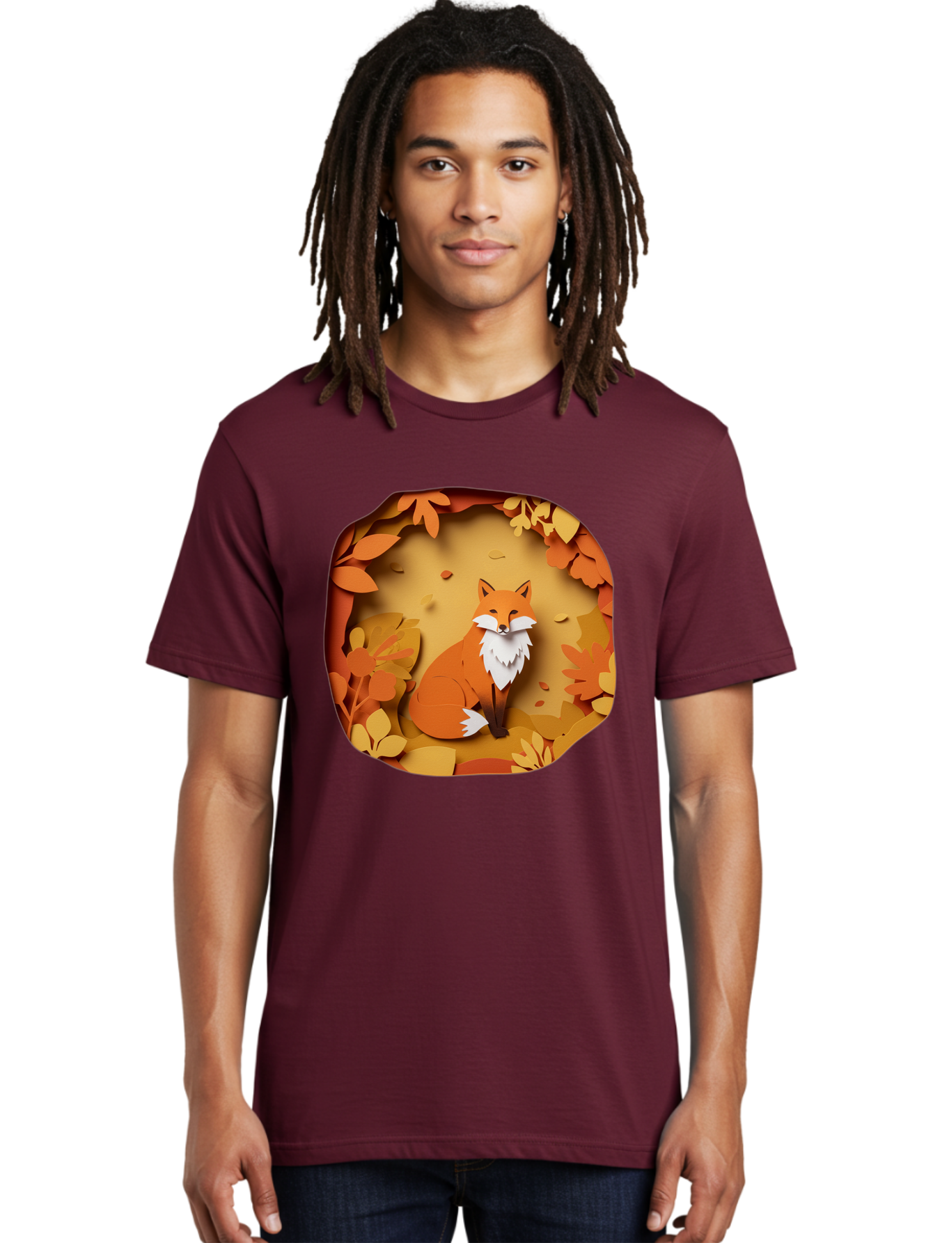 Fox-In-Leaves-1 Men'S Graphic Tee, 100% Cotton, Comfortable Casual Summer Wear, Machine Washable, Vintage Camera, Old Camera, Antique Camera, Black Camera, Classic Photography, Photography Equipment, Nostalgic Device, Film Camera, Camera Art Baj469