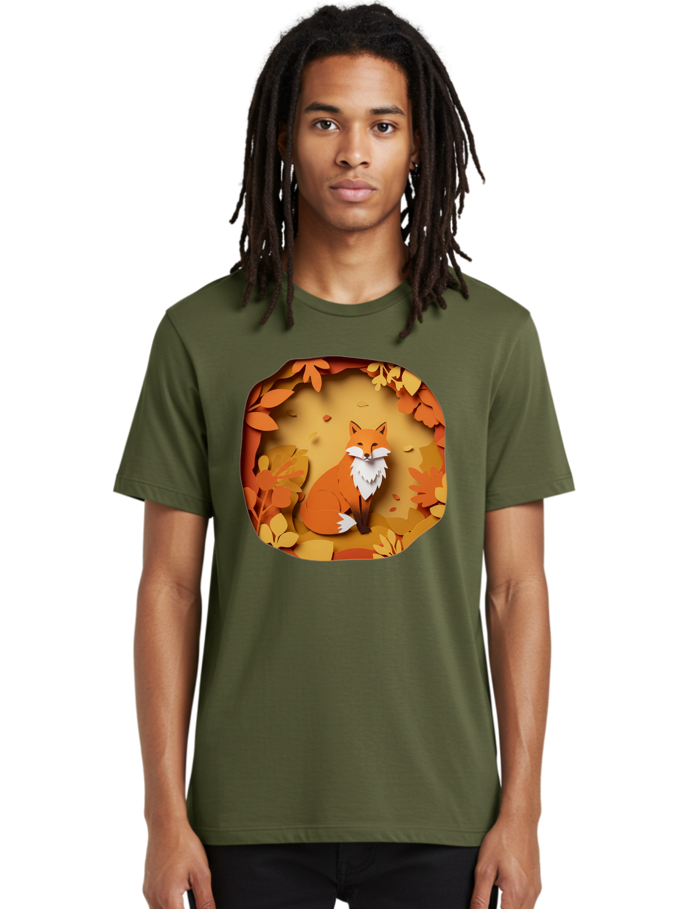 Fox-In-Leaves-1 Men'S Graphic Tee, 100% Cotton, Comfortable Casual Summer Wear, Machine Washable, Vintage Camera, Old Camera, Antique Camera, Black Camera, Classic Photography, Photography Equipment, Nostalgic Device, Film Camera, Camera Art Baj469
