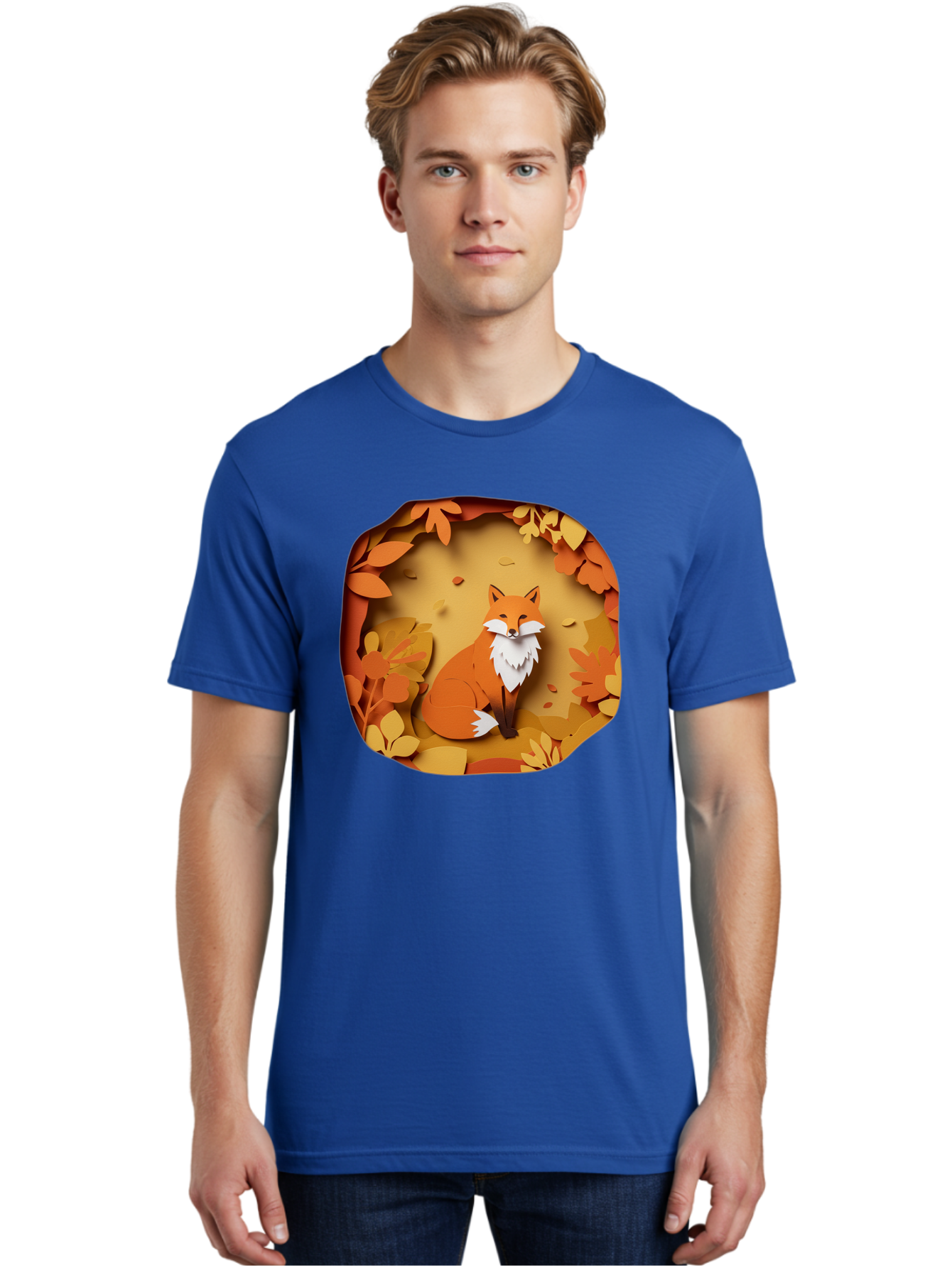 Fox-In-Leaves-1 Men'S Graphic Tee, 100% Cotton, Comfortable Casual Summer Wear, Machine Washable, Vintage Camera, Old Camera, Antique Camera, Black Camera, Classic Photography, Photography Equipment, Nostalgic Device, Film Camera, Camera Art Baj469